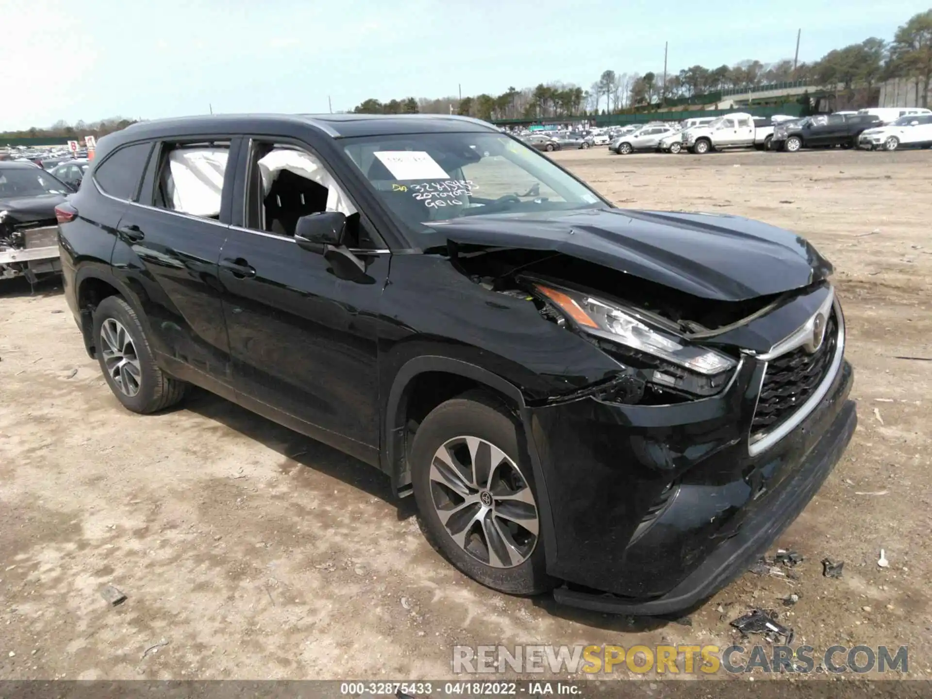 1 Photograph of a damaged car 5TDHZRBH6LS053688 TOYOTA HIGHLANDER 2020