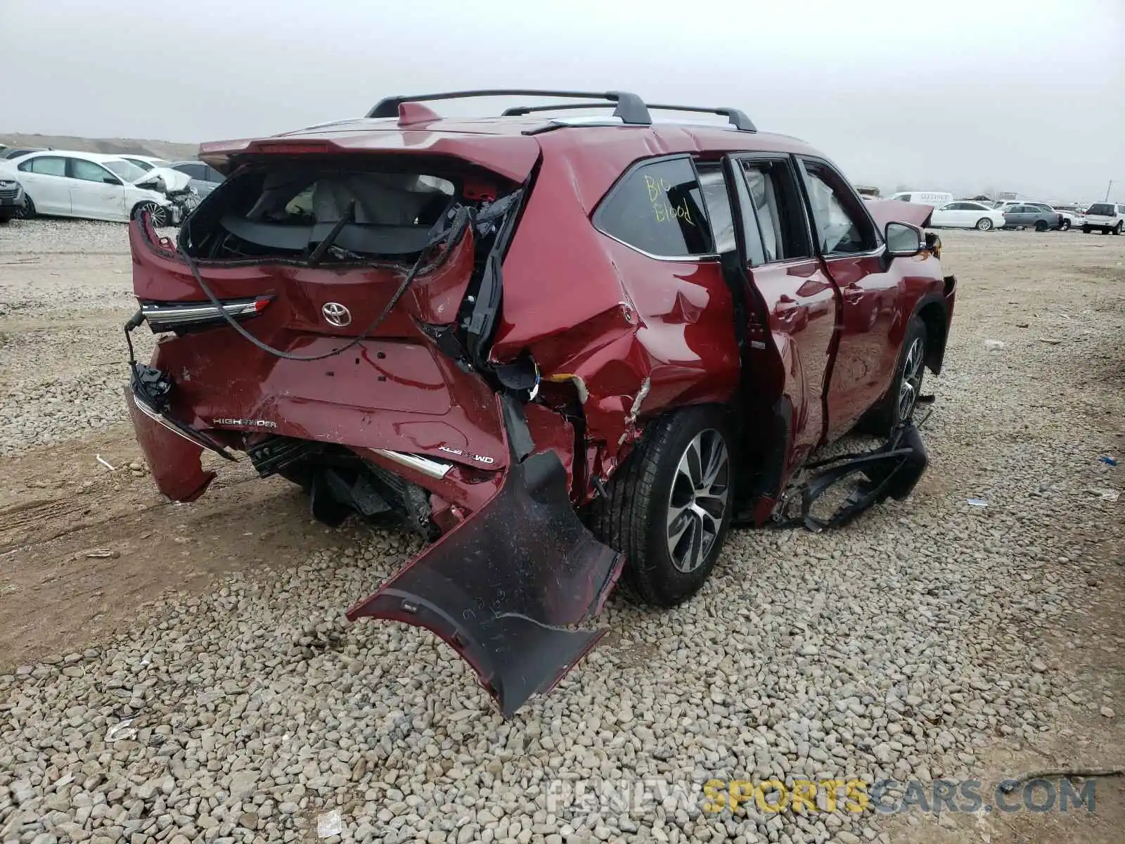 4 Фотография поврежденного автомобиля 5TDHZRBH6LS054856 TOYOTA HIGHLANDER 2020