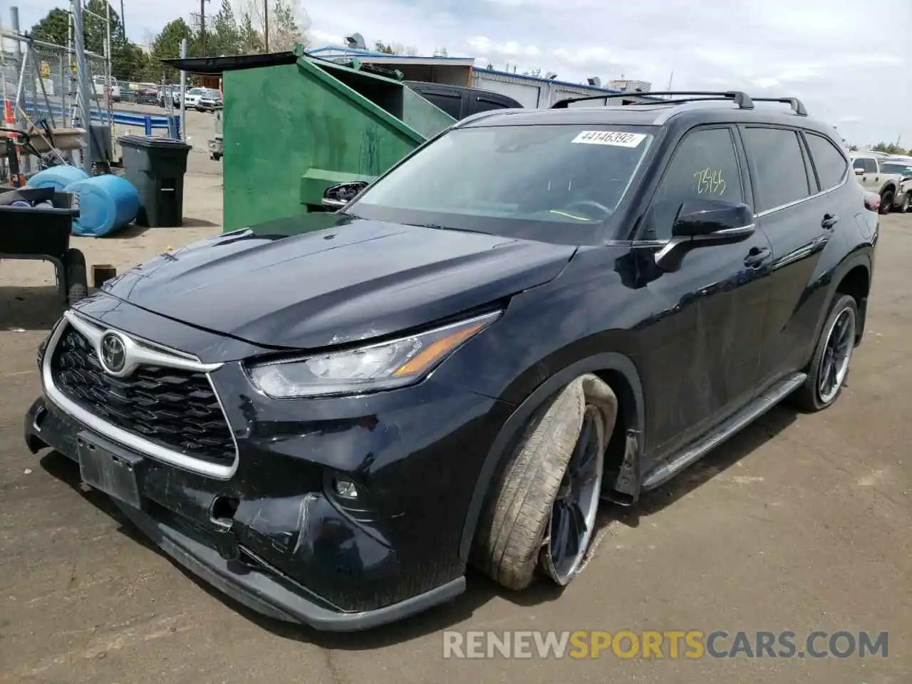 2 Photograph of a damaged car 5TDHZRBH7LS023504 TOYOTA HIGHLANDER 2020