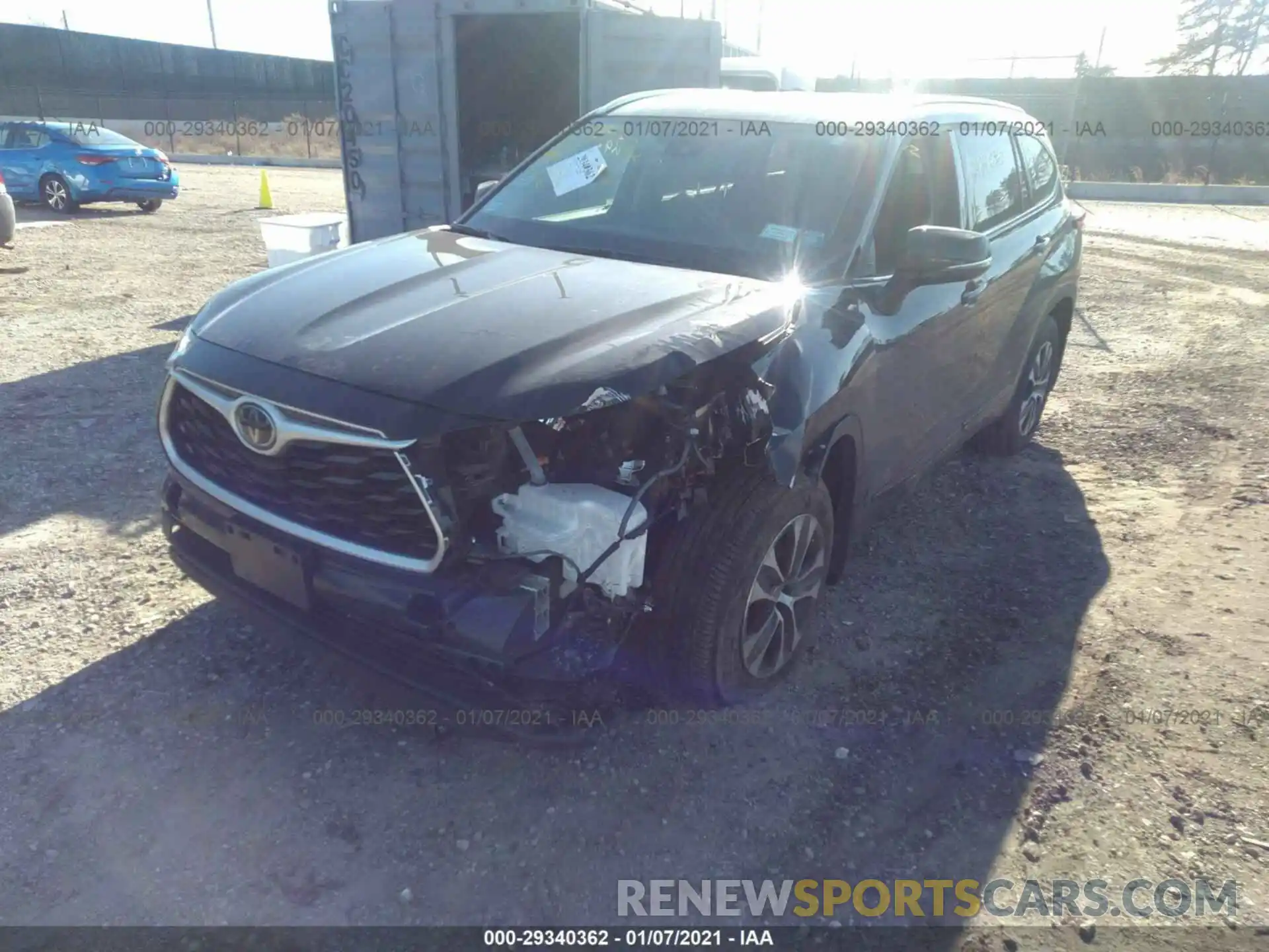 2 Photograph of a damaged car 5TDHZRBH7LS506765 TOYOTA HIGHLANDER 2020