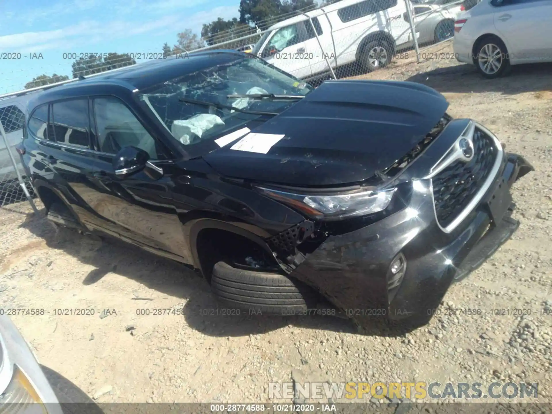 1 Photograph of a damaged car 5TDHZRBH7LS506779 TOYOTA HIGHLANDER 2020