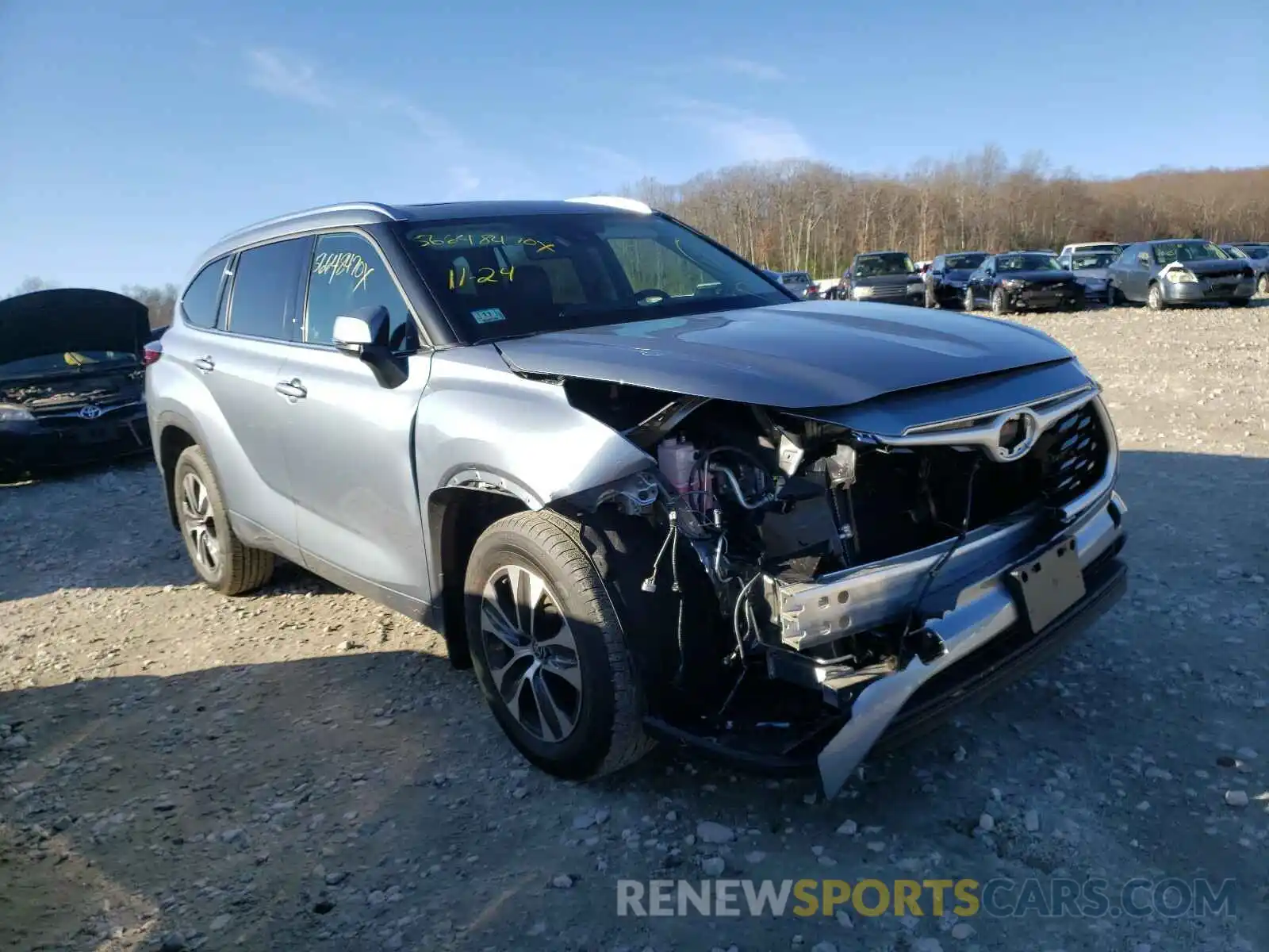 1 Photograph of a damaged car 5TDHZRBH8LS022975 TOYOTA HIGHLANDER 2020