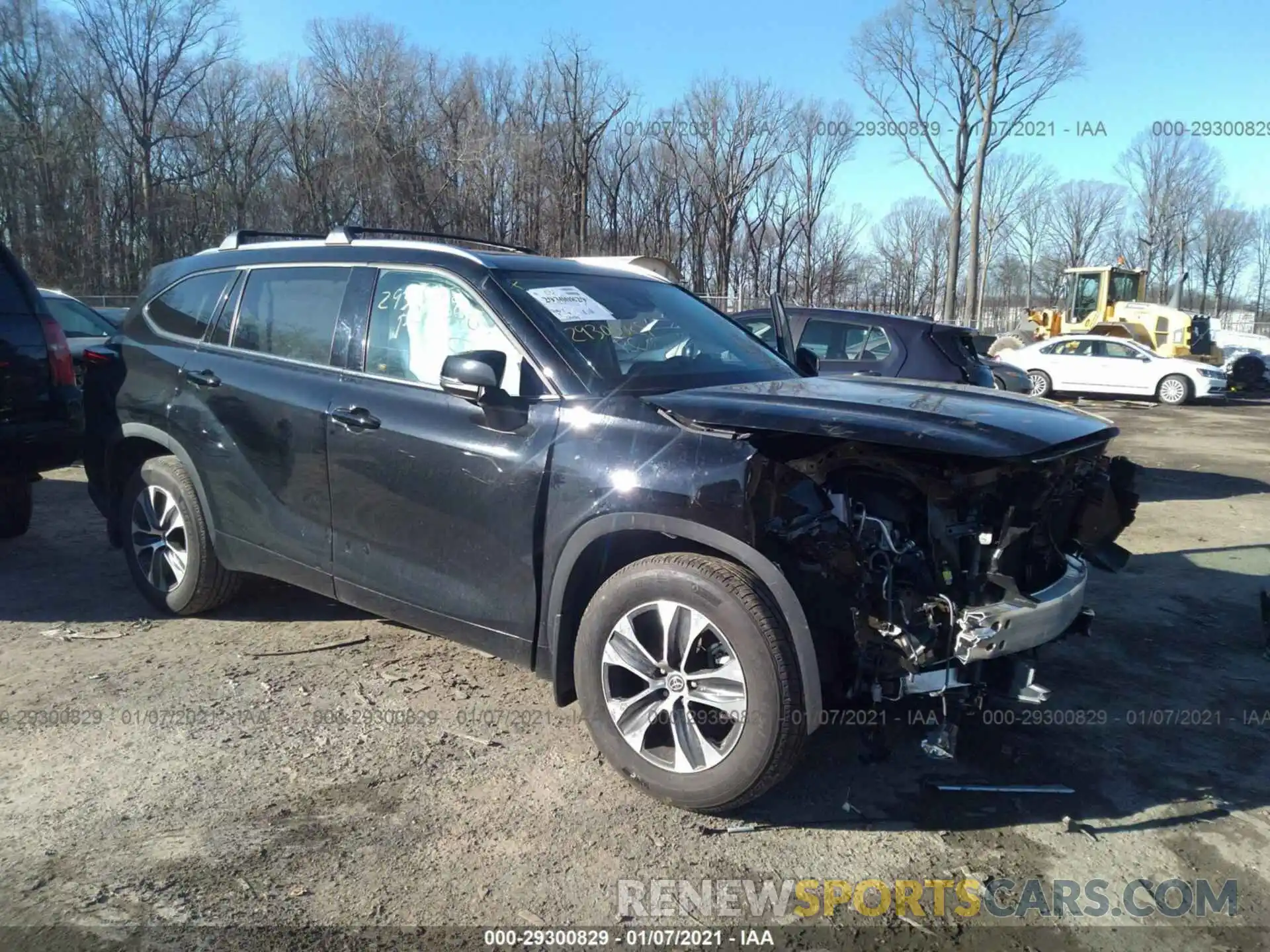 1 Photograph of a damaged car 5TDHZRBH8LS514163 TOYOTA HIGHLANDER 2020