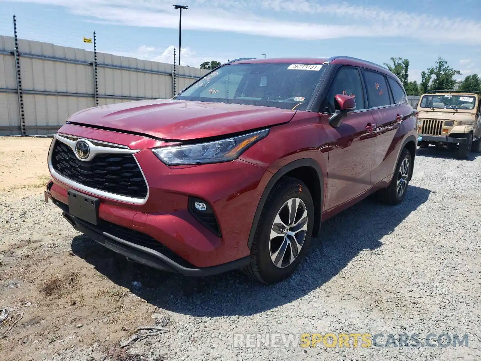 2 Photograph of a damaged car 5TDHZRBH8LS514888 TOYOTA HIGHLANDER 2020