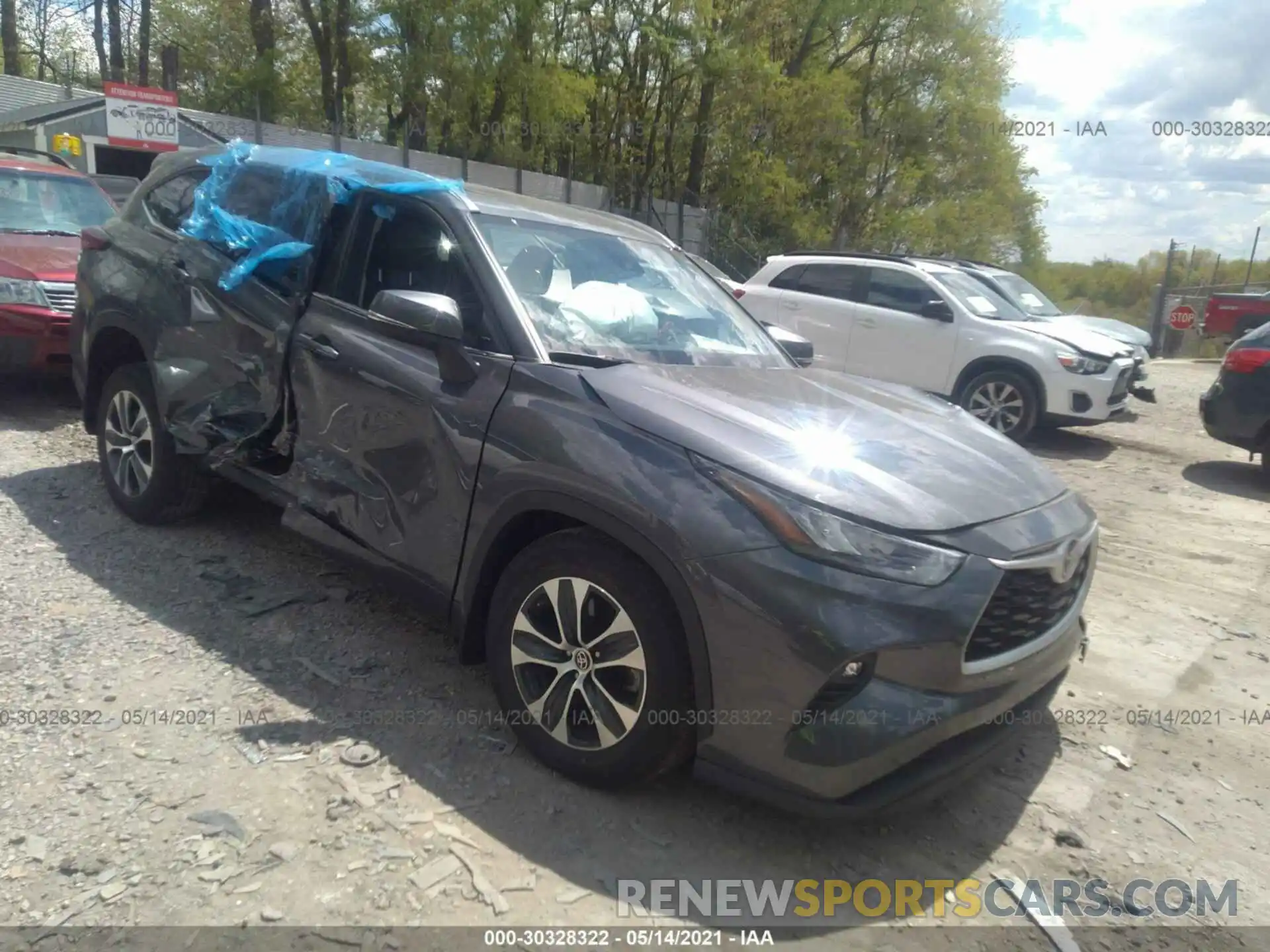 1 Photograph of a damaged car 5TDHZRBH8LS522439 TOYOTA HIGHLANDER 2020