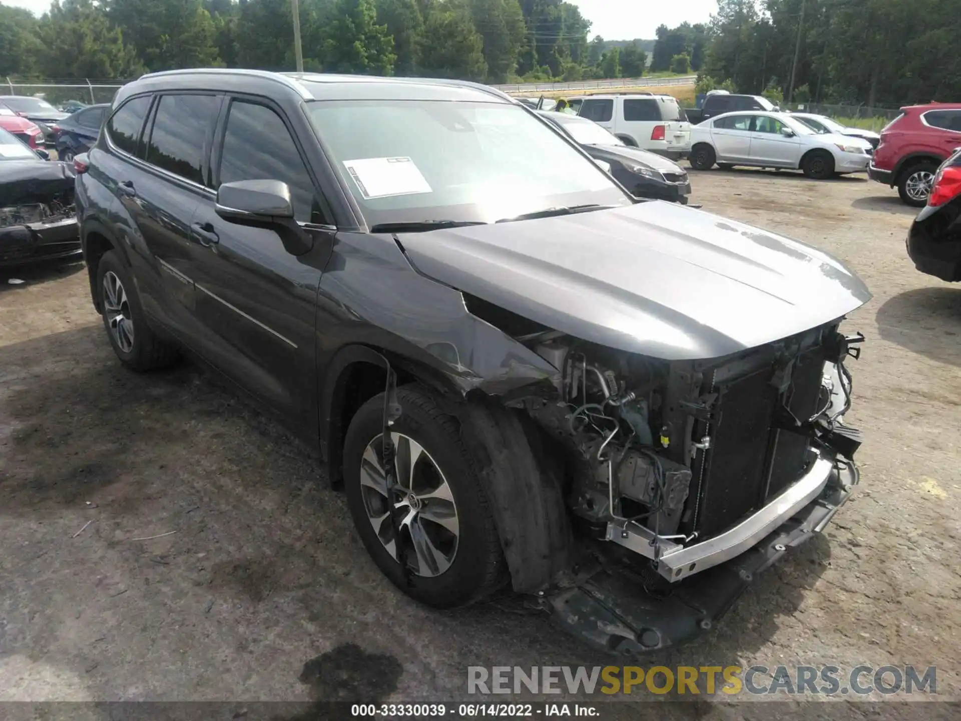 1 Photograph of a damaged car 5TDHZRBH9LS003450 TOYOTA HIGHLANDER 2020