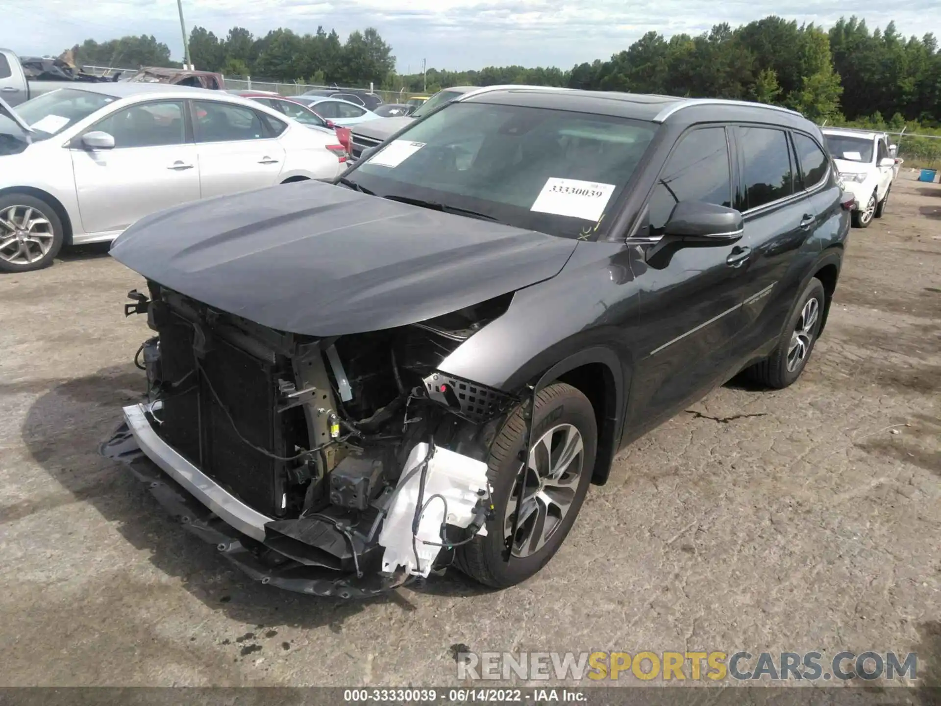 2 Photograph of a damaged car 5TDHZRBH9LS003450 TOYOTA HIGHLANDER 2020