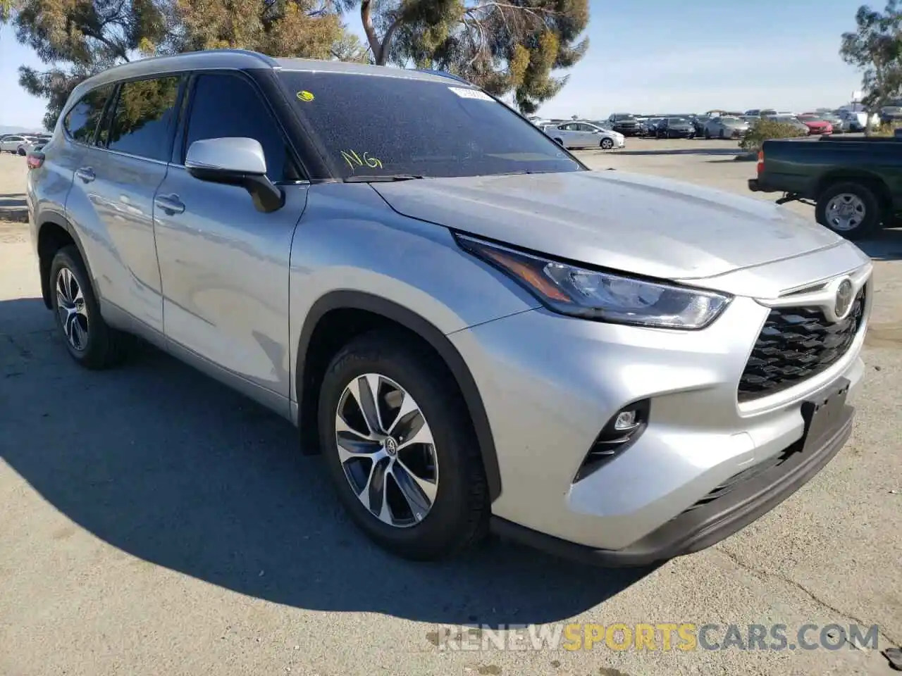 1 Photograph of a damaged car 5TDHZRBH9LS023746 TOYOTA HIGHLANDER 2020