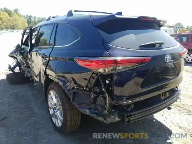 3 Photograph of a damaged car 5TDXBRCH2LS000873 TOYOTA HIGHLANDER 2020