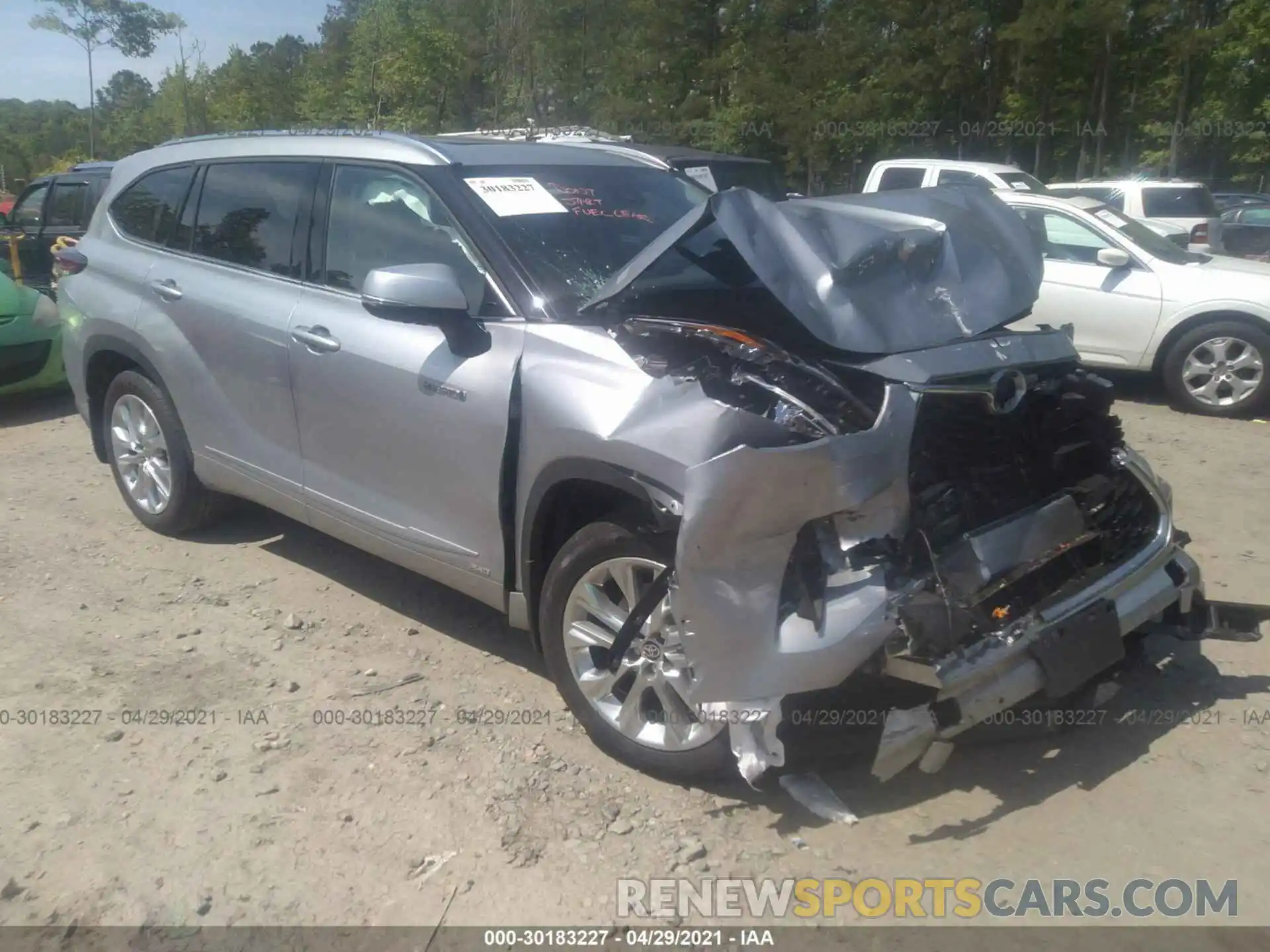 1 Photograph of a damaged car 5TDXBRCH2LS006608 TOYOTA HIGHLANDER 2020