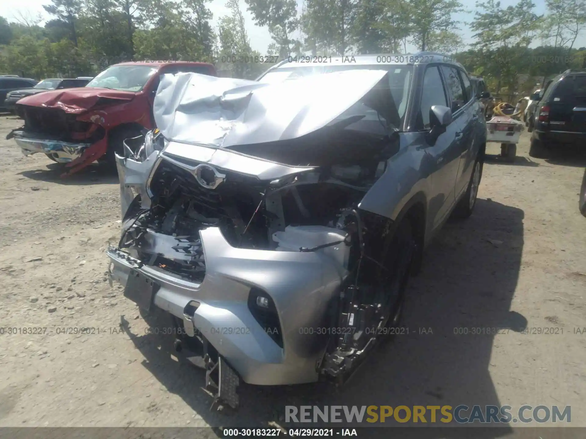 2 Photograph of a damaged car 5TDXBRCH2LS006608 TOYOTA HIGHLANDER 2020