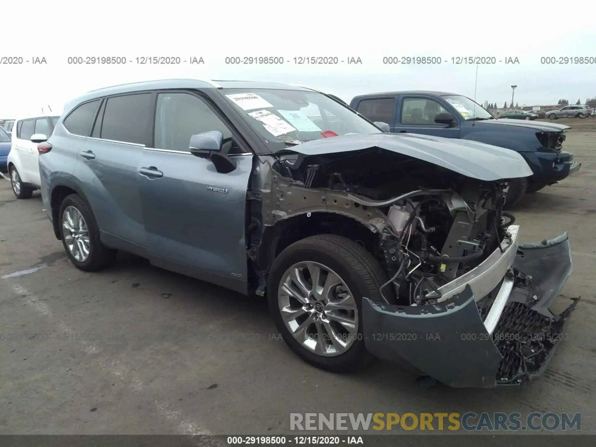 1 Photograph of a damaged car 5TDXBRCH7LS011058 TOYOTA HIGHLANDER 2020