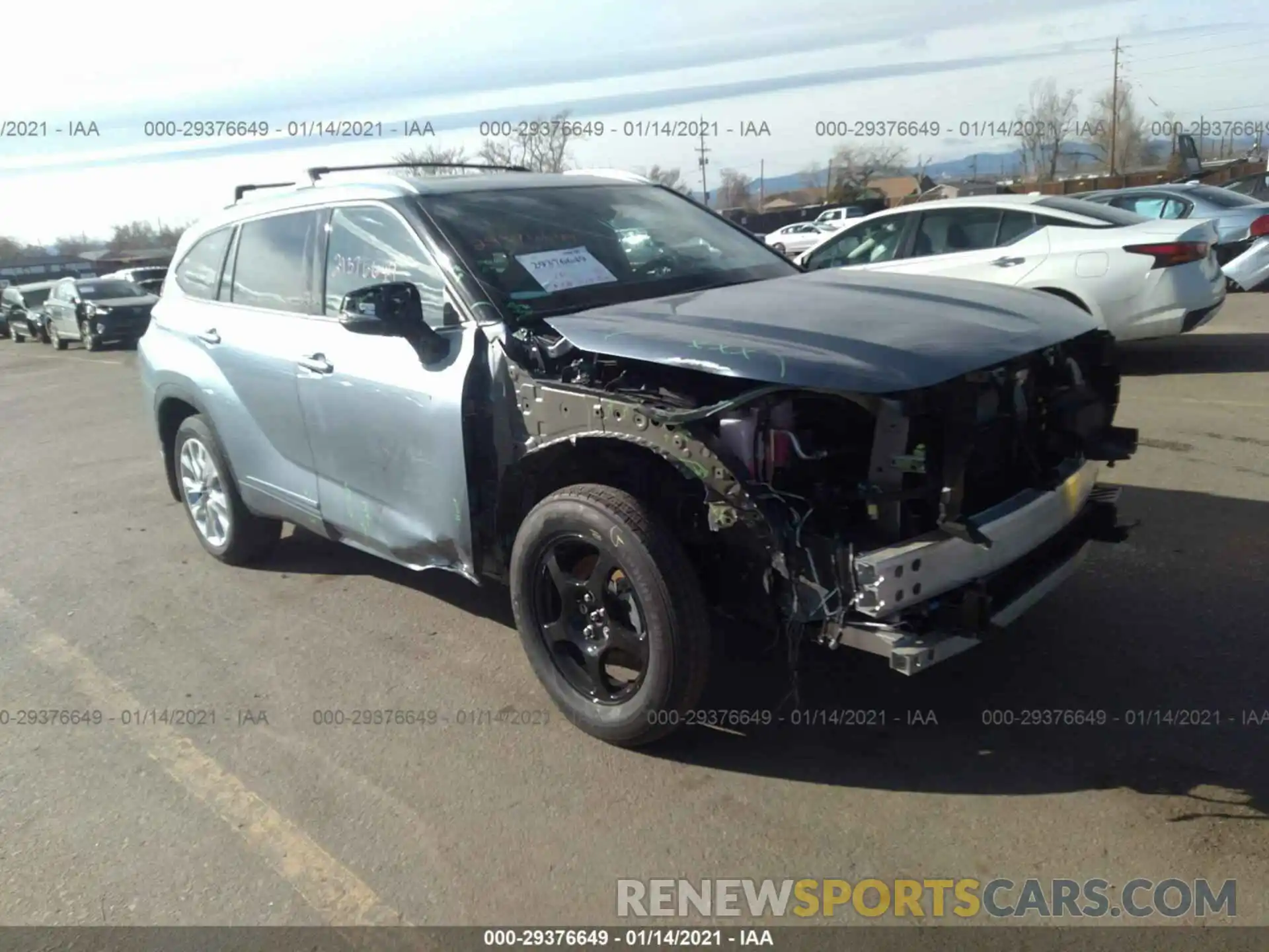 1 Photograph of a damaged car 5TDXBRCH8LS011294 TOYOTA HIGHLANDER 2020