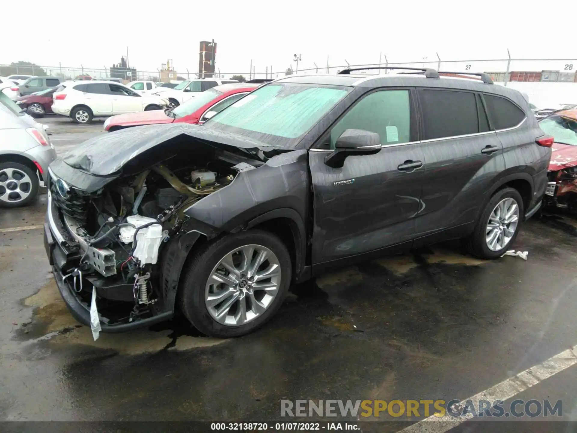 2 Фотография поврежденного автомобиля 5TDYARAH3LS001380 TOYOTA HIGHLANDER 2020