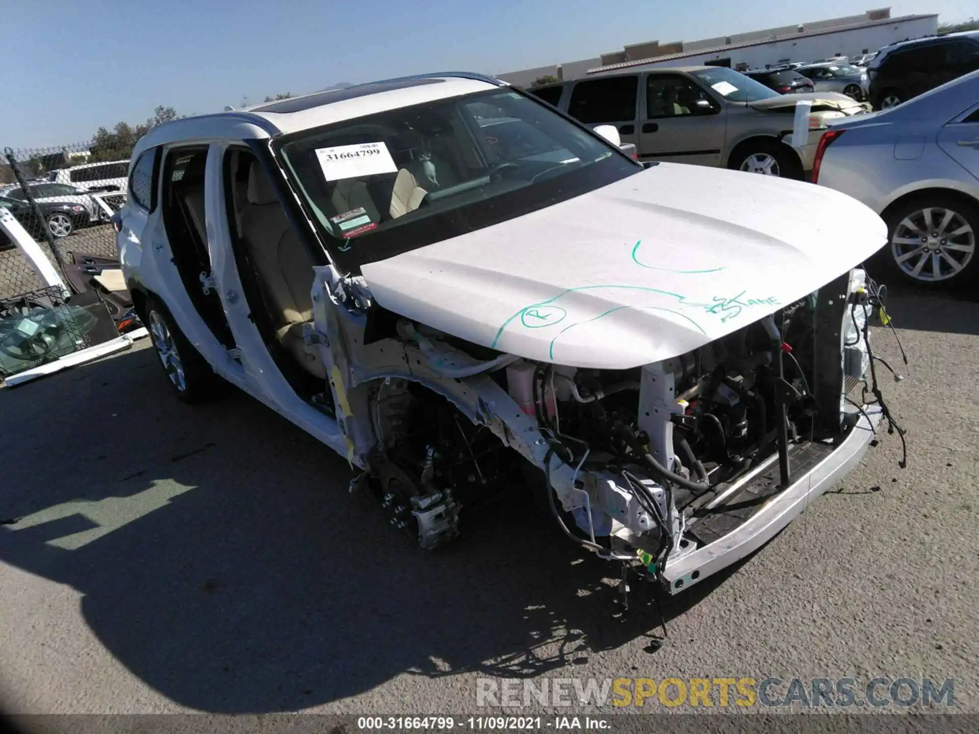 1 Photograph of a damaged car 5TDYARAH5LS001977 TOYOTA HIGHLANDER 2020