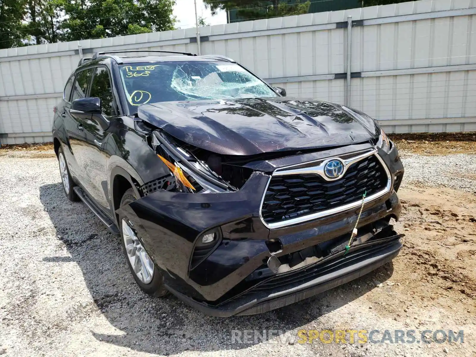 1 Photograph of a damaged car 5TDYARAH8LS002461 TOYOTA HIGHLANDER 2020