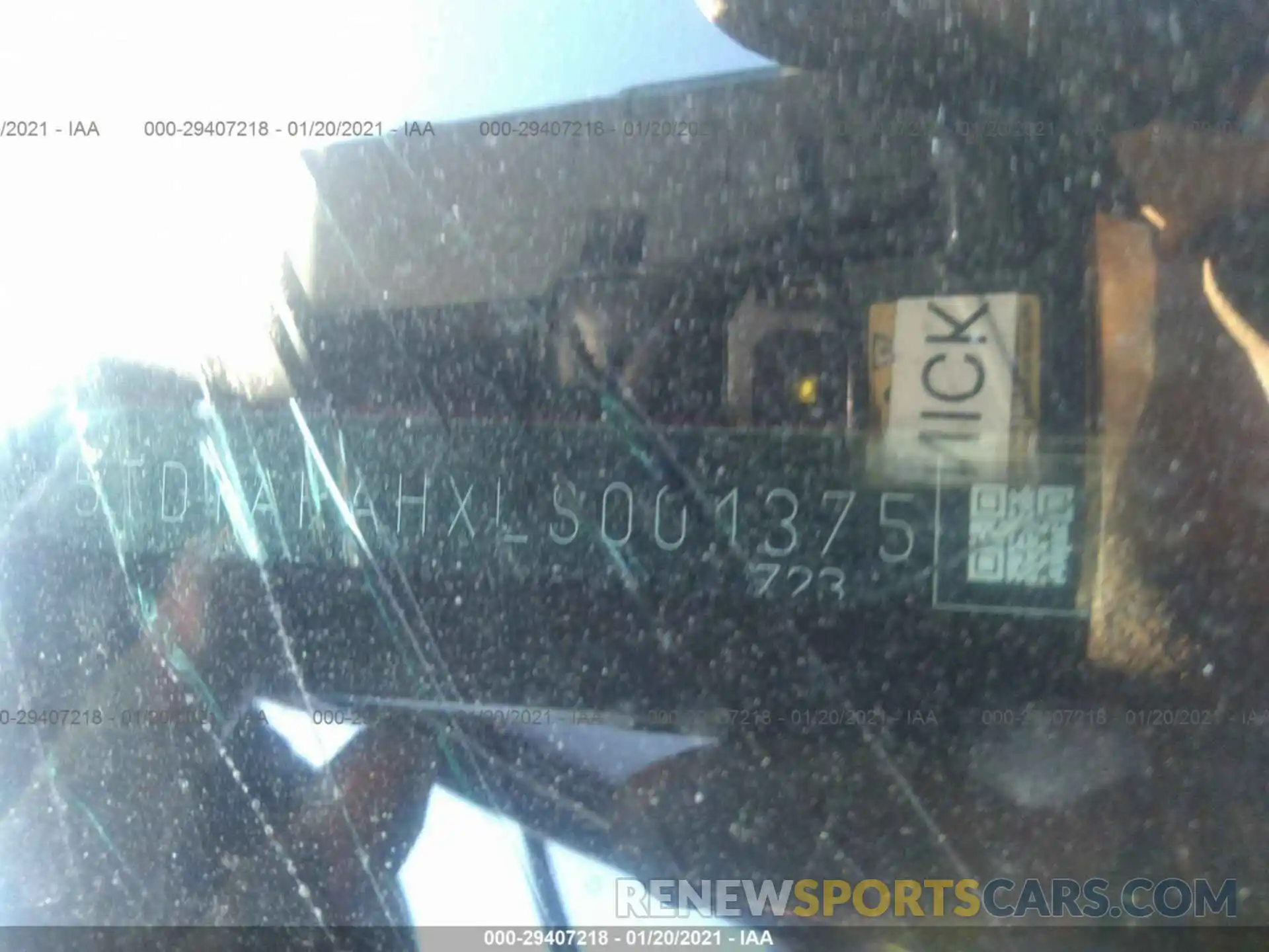 9 Photograph of a damaged car 5TDYARAHXLS001375 TOYOTA HIGHLANDER 2020