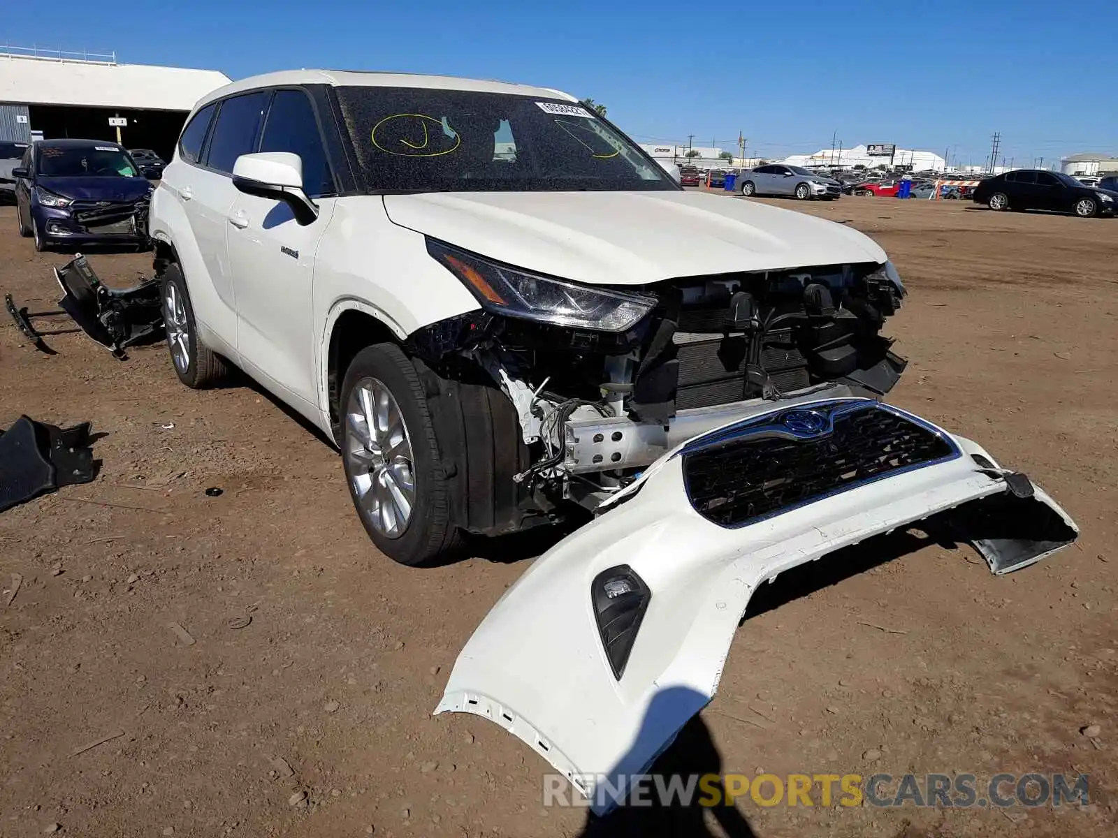 1 Photograph of a damaged car 5TDYARAHXLS001666 TOYOTA HIGHLANDER 2020