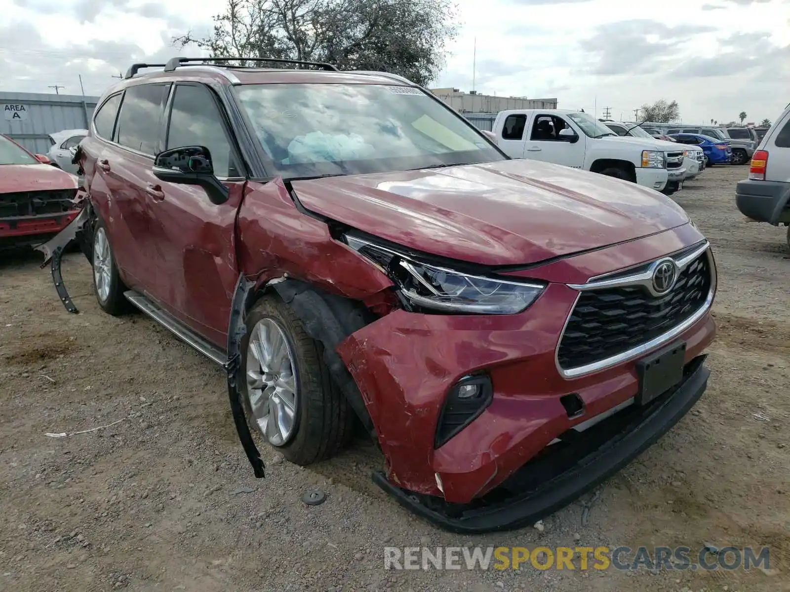 1 Photograph of a damaged car 5TDYZRAH1LS009034 TOYOTA HIGHLANDER 2020