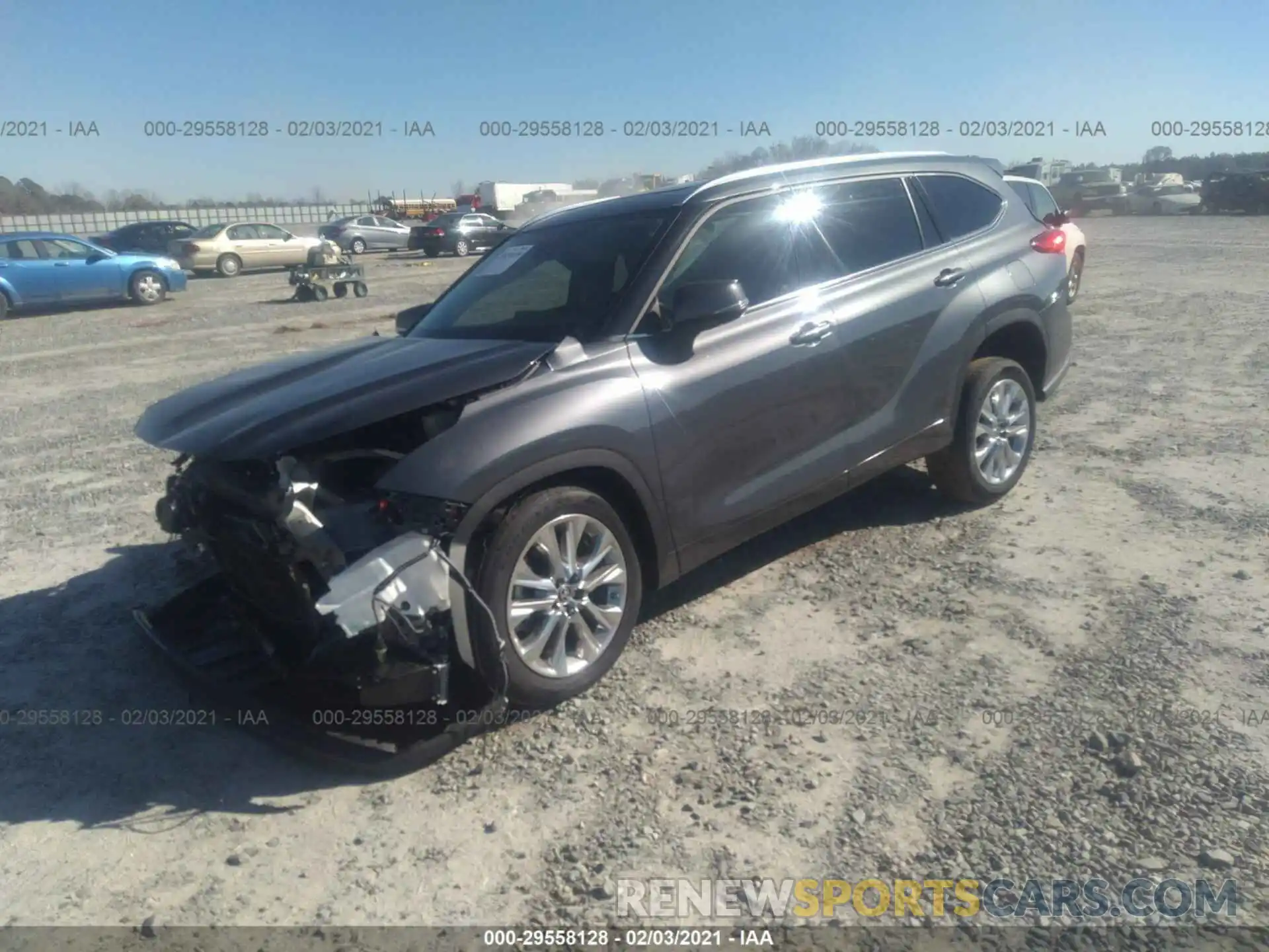 2 Фотография поврежденного автомобиля 5TDYZRAH1LS030336 TOYOTA HIGHLANDER 2020