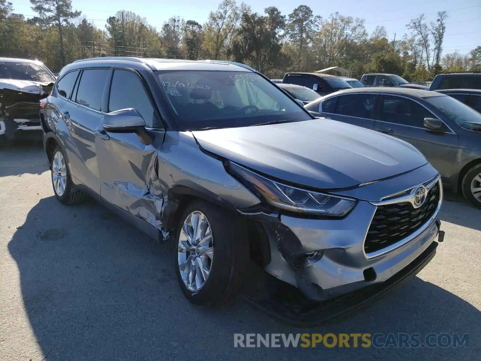 1 Photograph of a damaged car 5TDYZRAH2LS004425 TOYOTA HIGHLANDER 2020