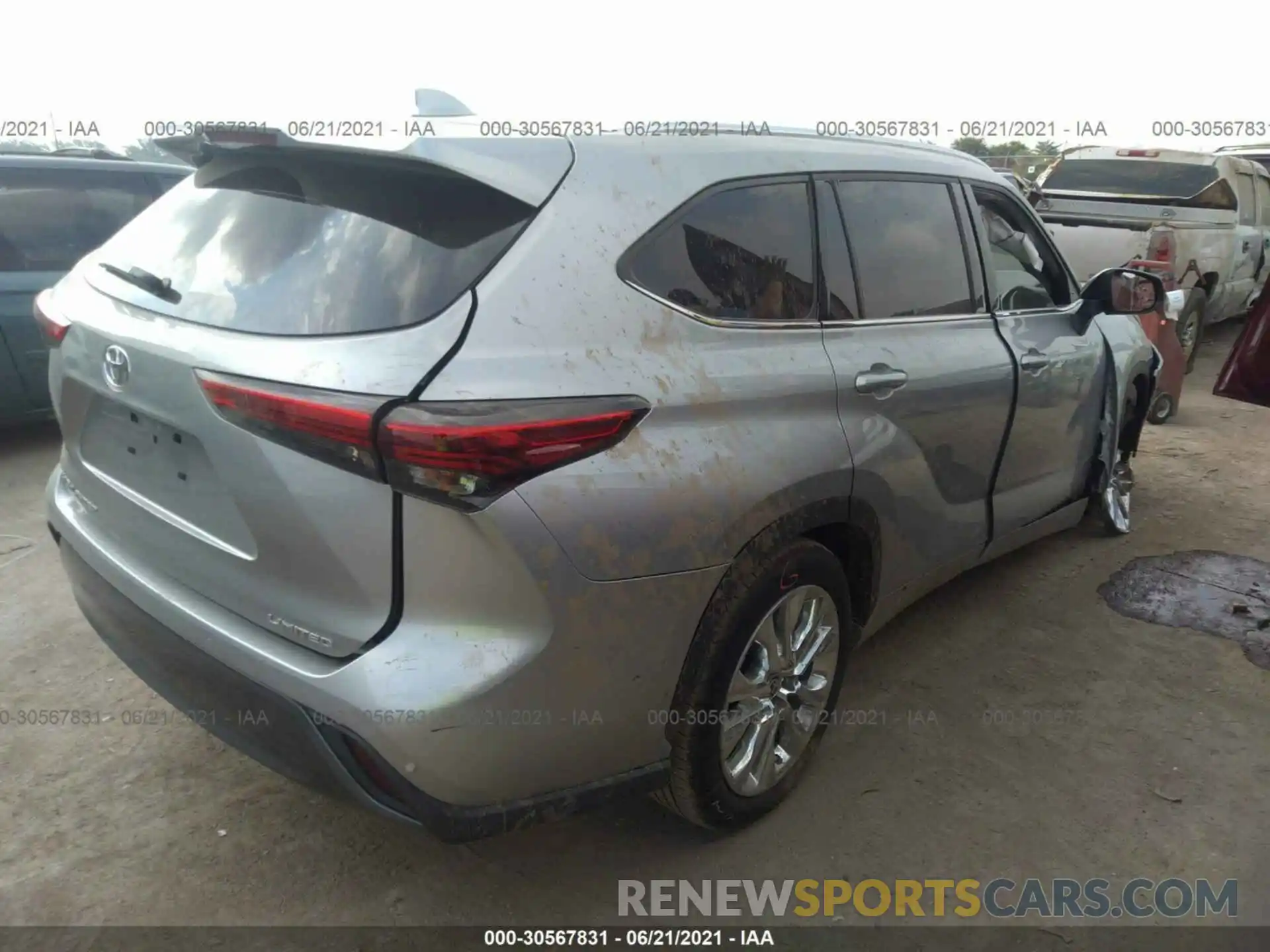 4 Фотография поврежденного автомобиля 5TDYZRAH2LS029552 TOYOTA HIGHLANDER 2020