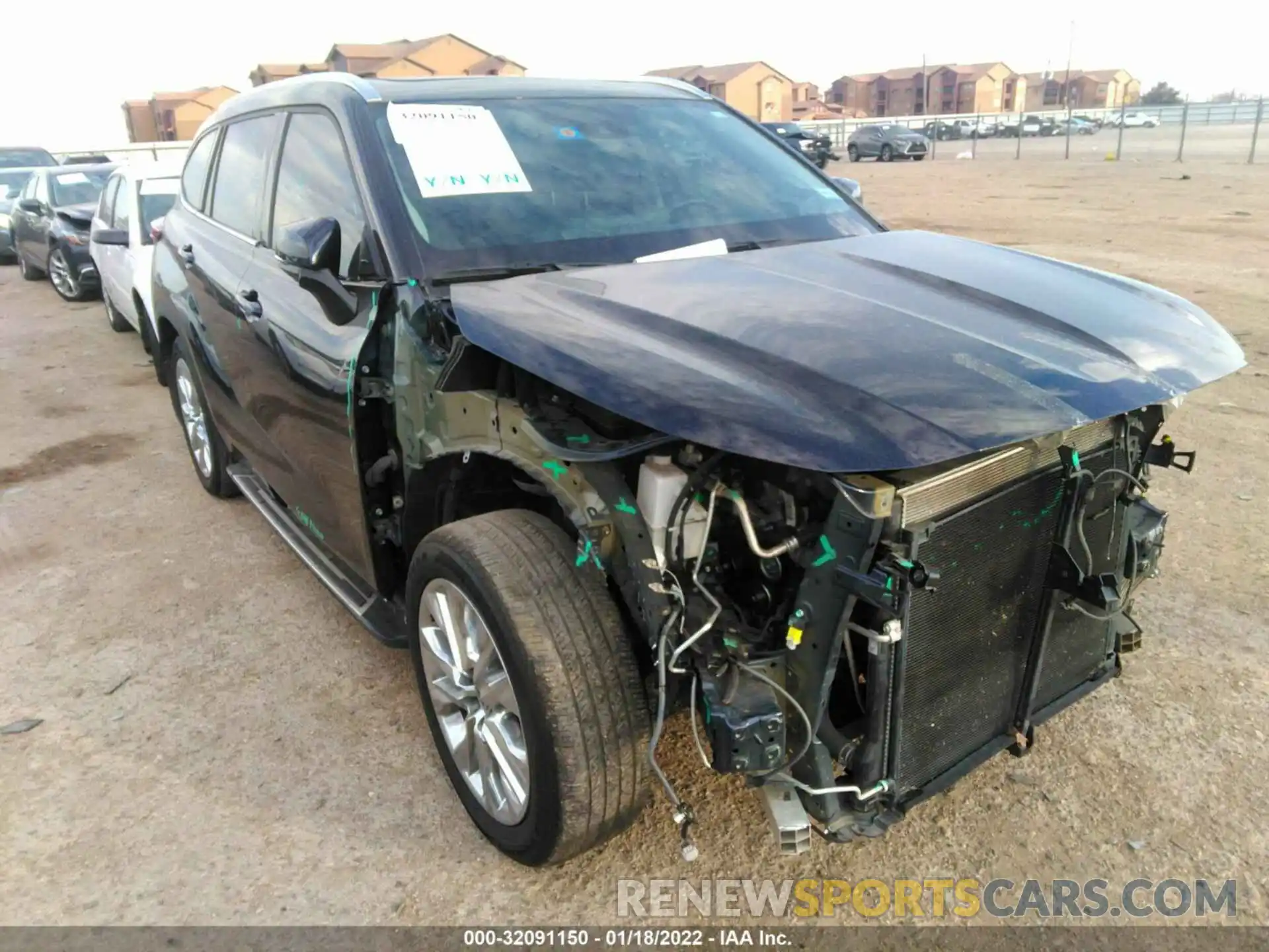 1 Photograph of a damaged car 5TDYZRAH2LS030846 TOYOTA HIGHLANDER 2020