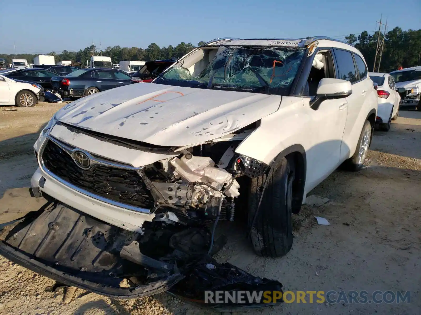 2 Photograph of a damaged car 5TDYZRAH3LS017975 TOYOTA HIGHLANDER 2020