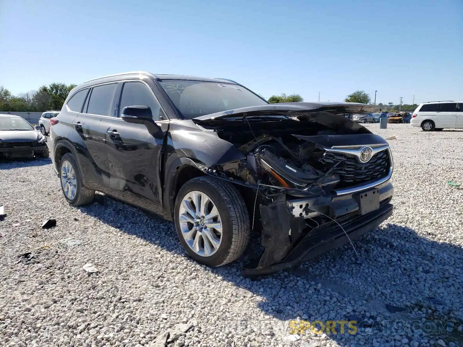 1 Photograph of a damaged car 5TDYZRAH3LS018642 TOYOTA HIGHLANDER 2020