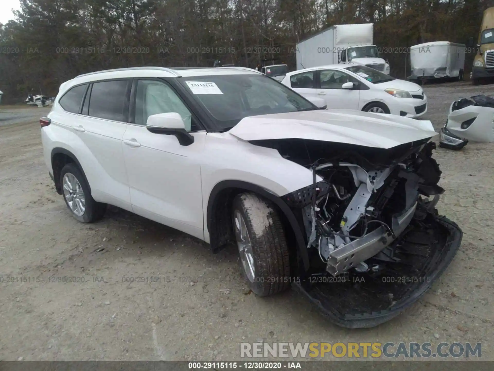 1 Photograph of a damaged car 5TDYZRAH4LS023946 TOYOTA HIGHLANDER 2020