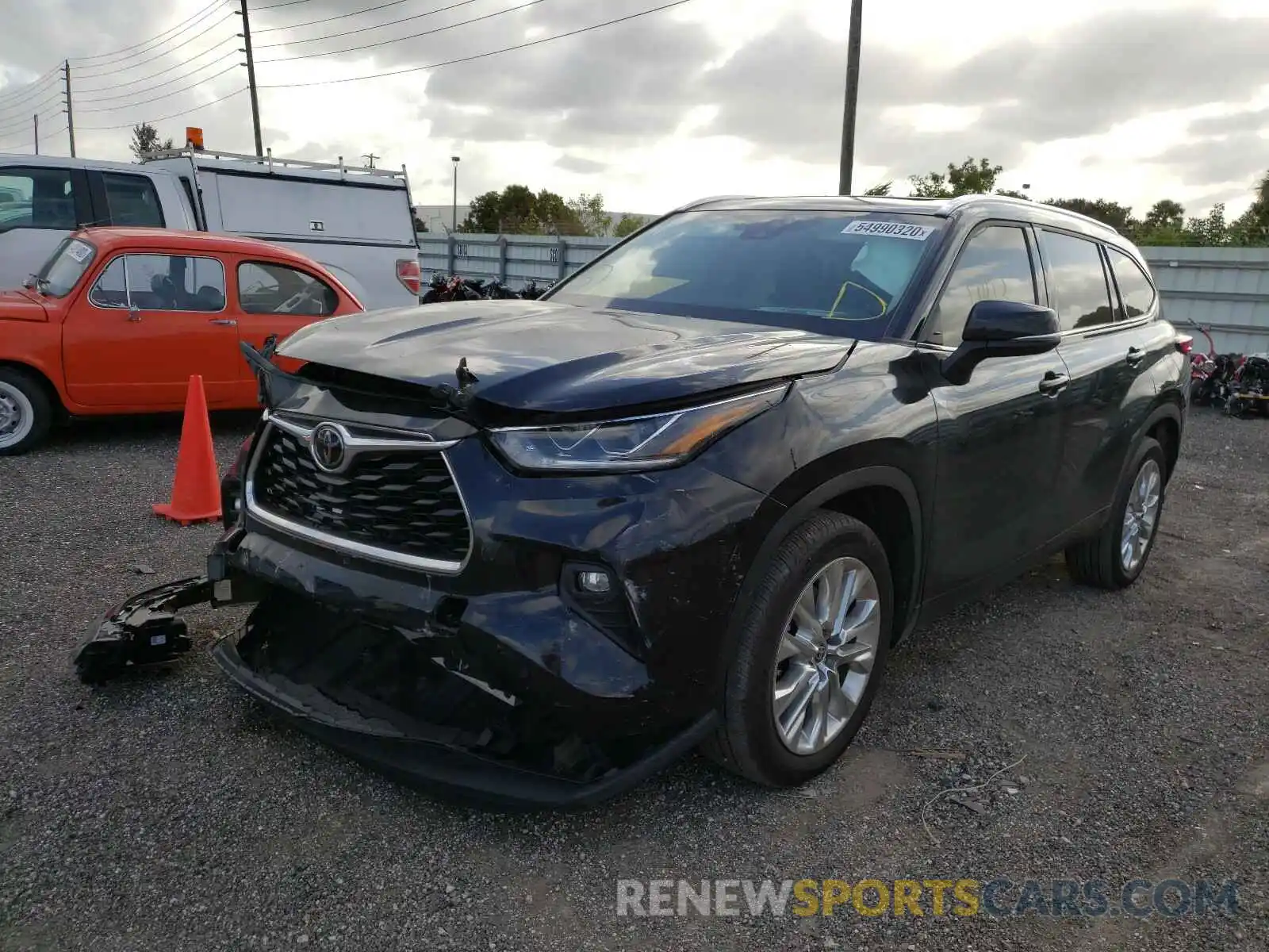 2 Photograph of a damaged car 5TDYZRAH5LS005293 TOYOTA HIGHLANDER 2020