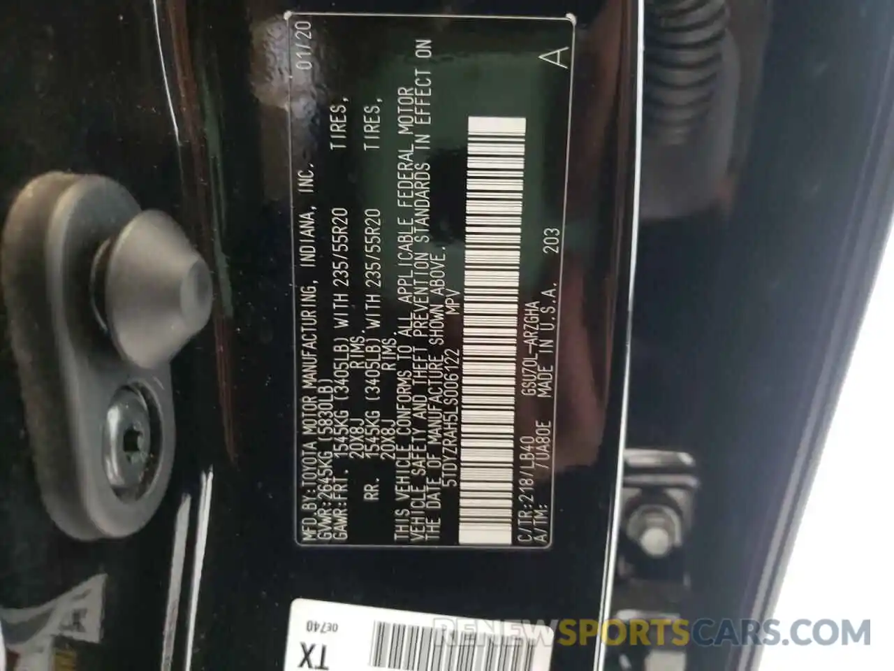 10 Фотография поврежденного автомобиля 5TDYZRAH5LS006122 TOYOTA HIGHLANDER 2020