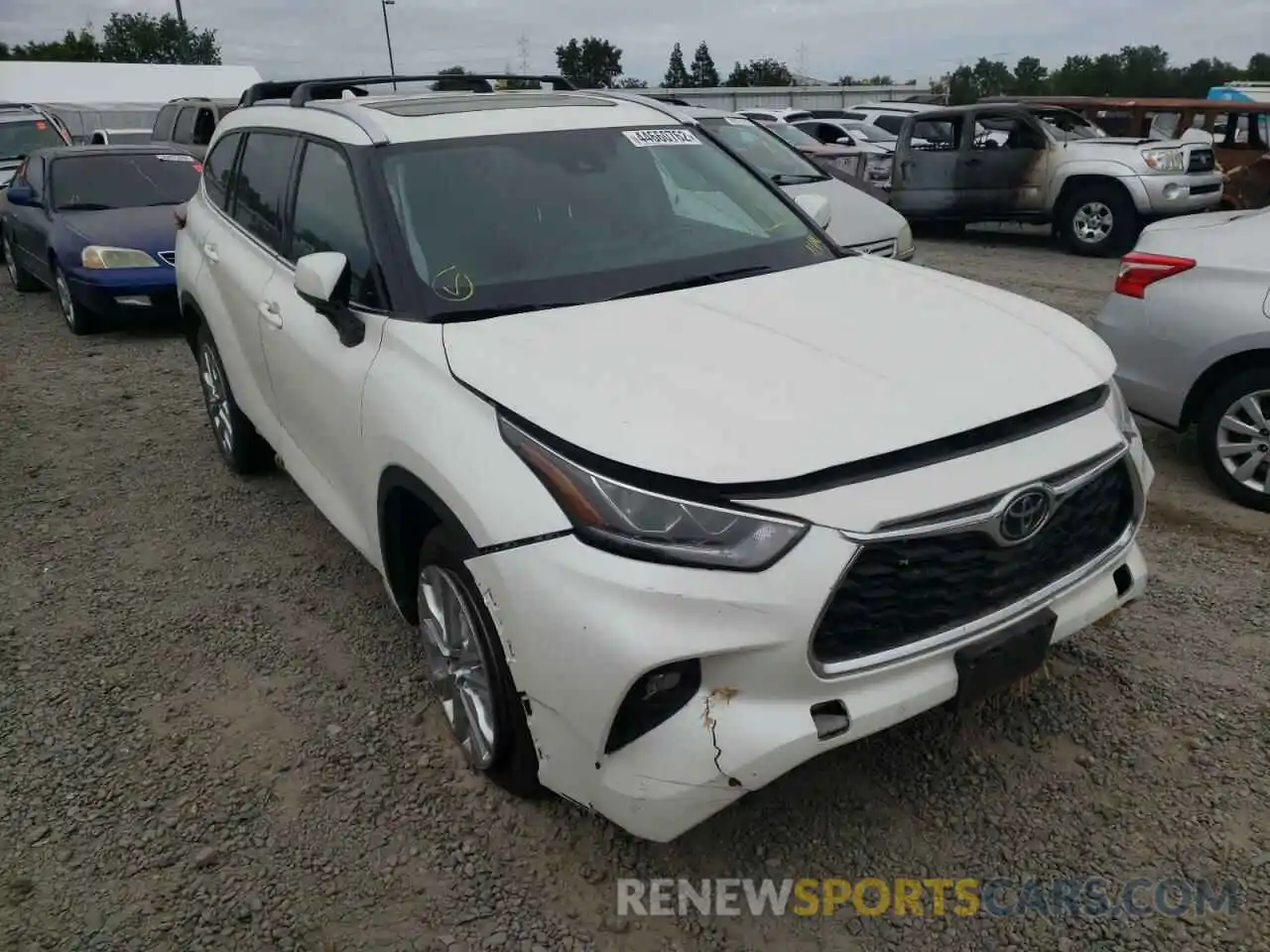 1 Photograph of a damaged car 5TDYZRAH8LS014344 TOYOTA HIGHLANDER 2020