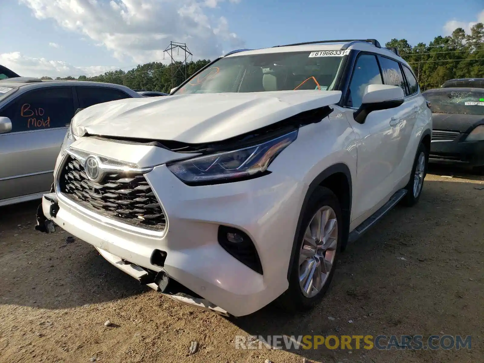 2 Photograph of a damaged car 5TDYZRAH8LS023271 TOYOTA HIGHLANDER 2020