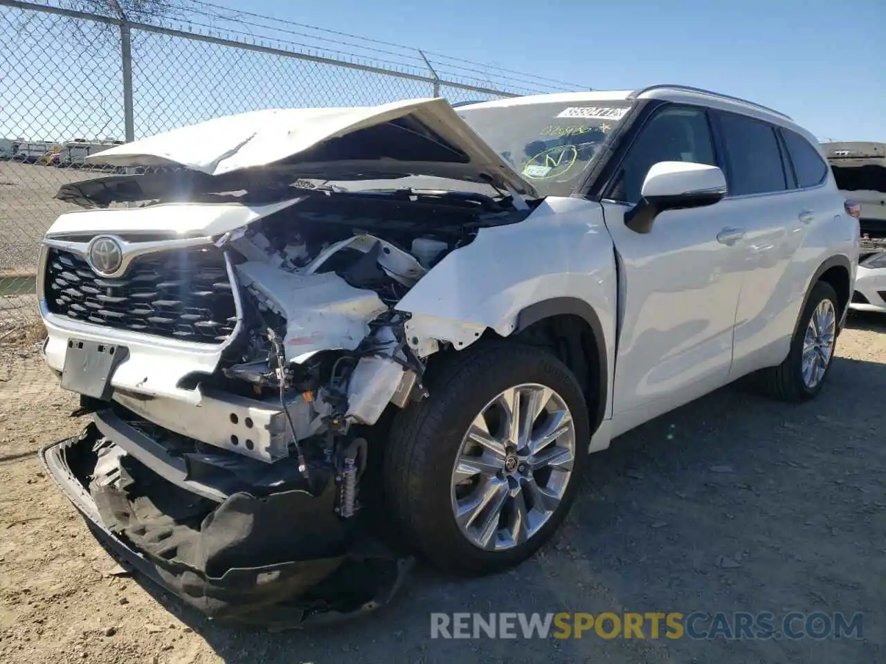 2 Photograph of a damaged car 5TDYZRAH8LS025926 TOYOTA HIGHLANDER 2020