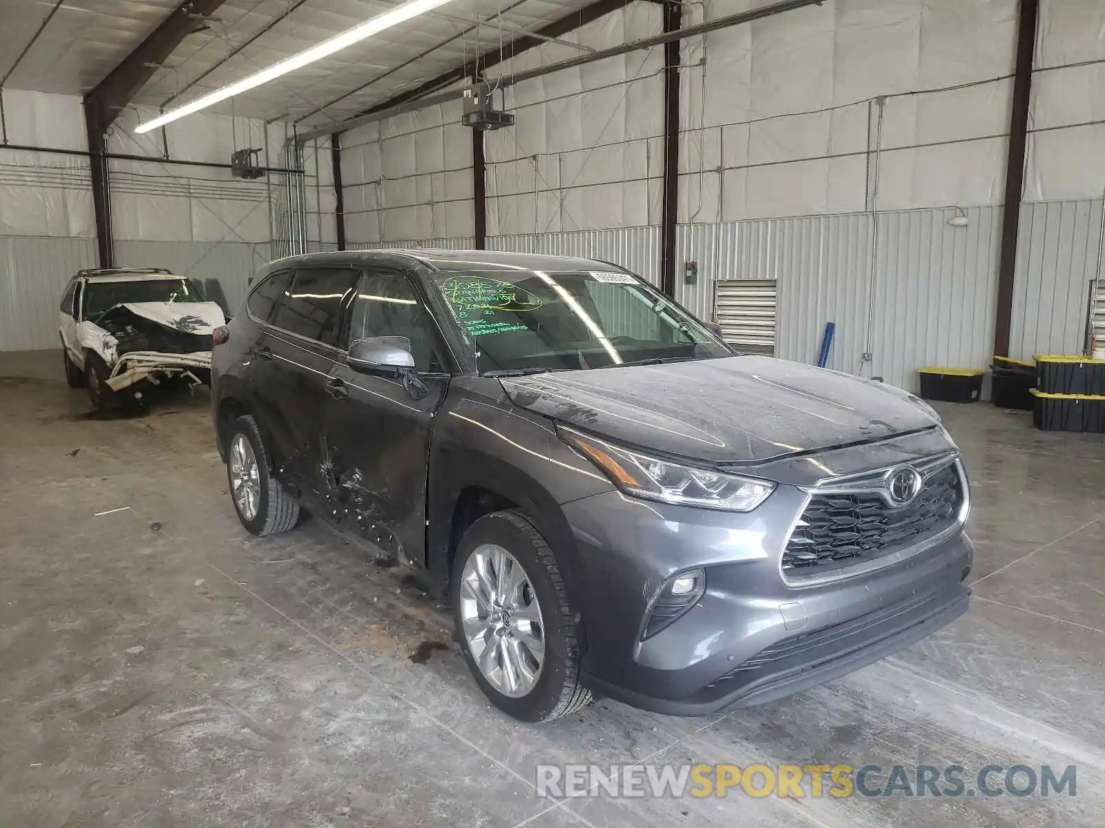 1 Photograph of a damaged car 5TDYZRAHXLS019237 TOYOTA HIGHLANDER 2020