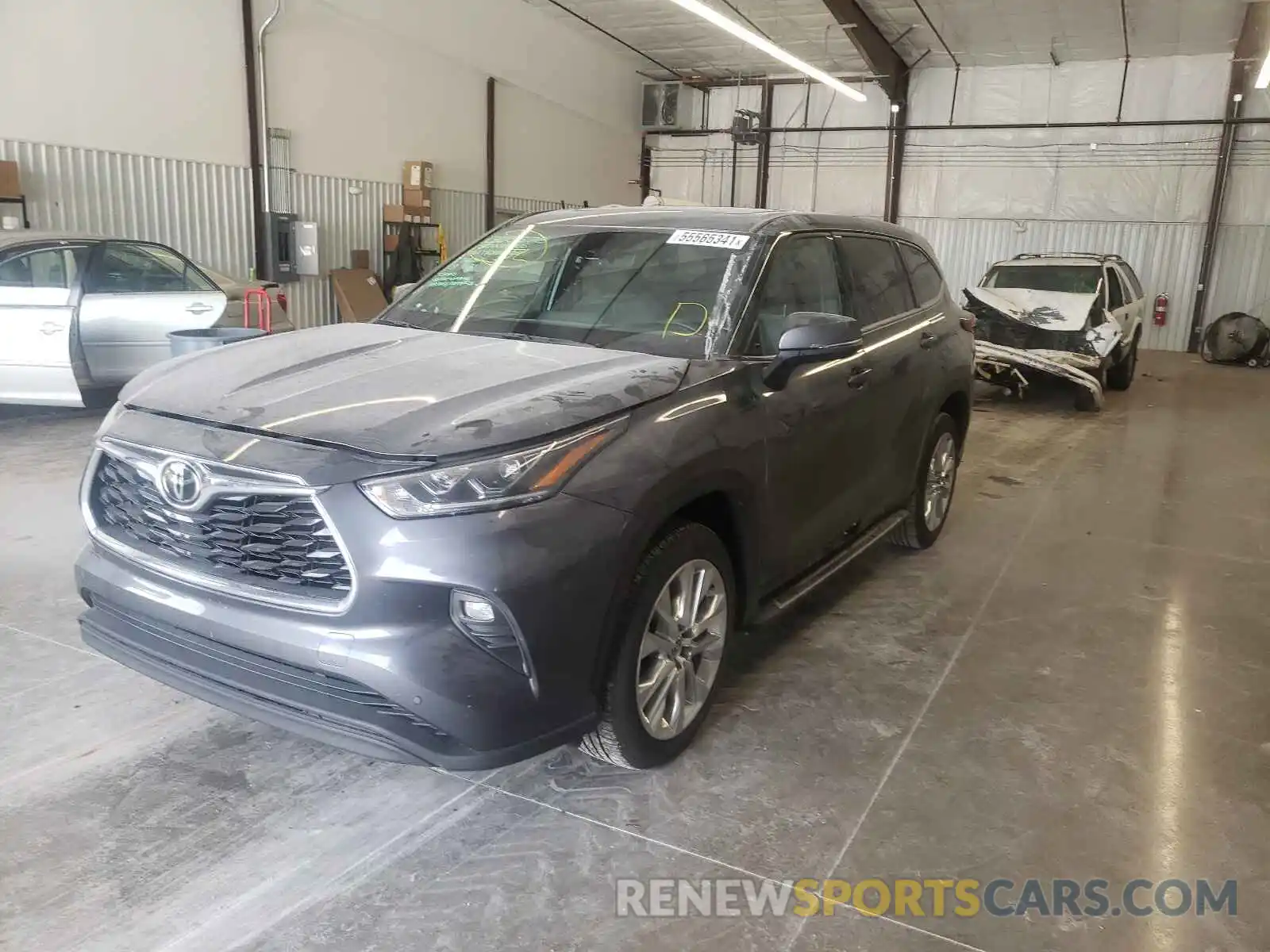 2 Photograph of a damaged car 5TDYZRAHXLS019237 TOYOTA HIGHLANDER 2020