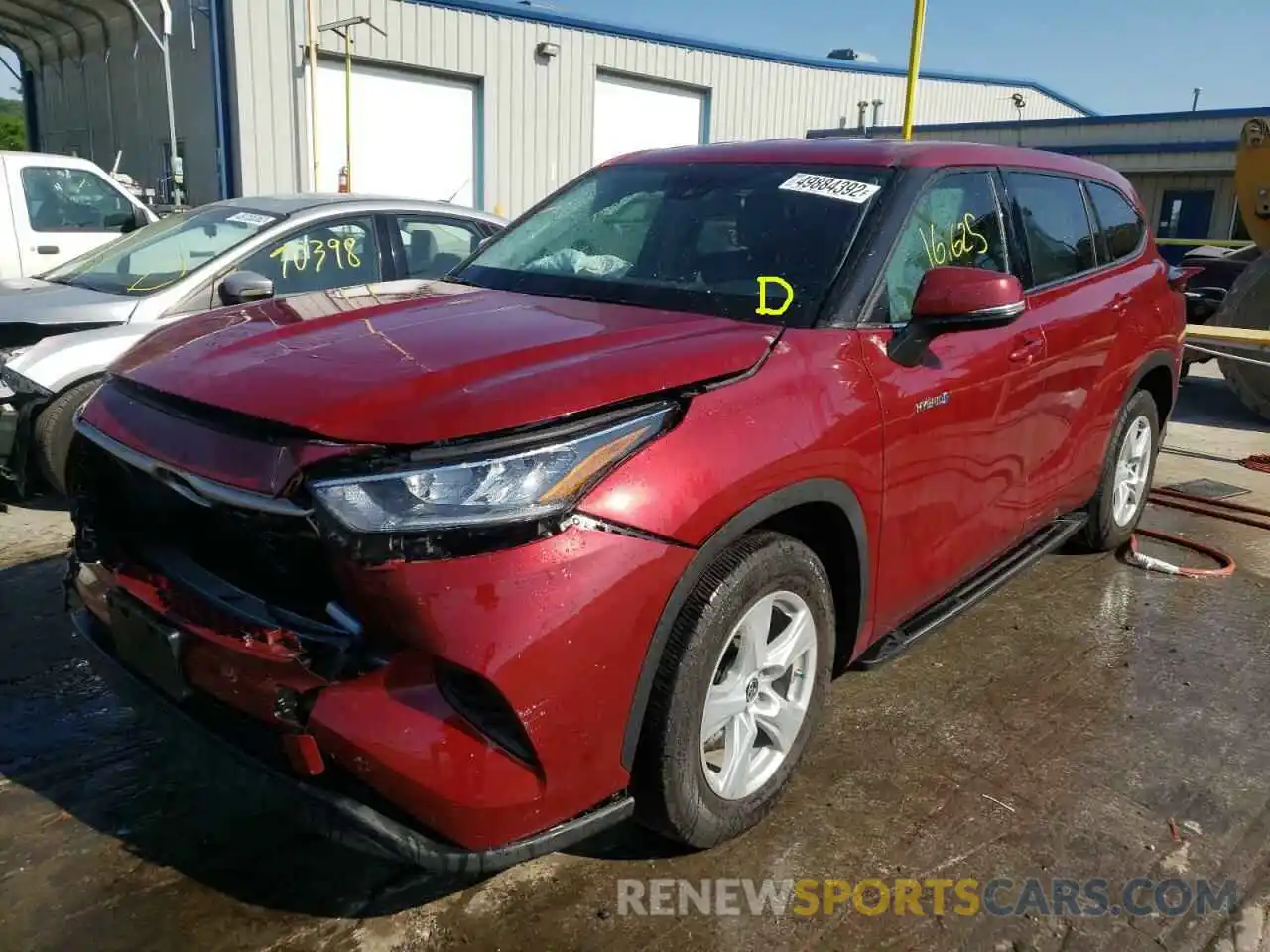 2 Photograph of a damaged car 5TDZARAH1LS502840 TOYOTA HIGHLANDER 2020