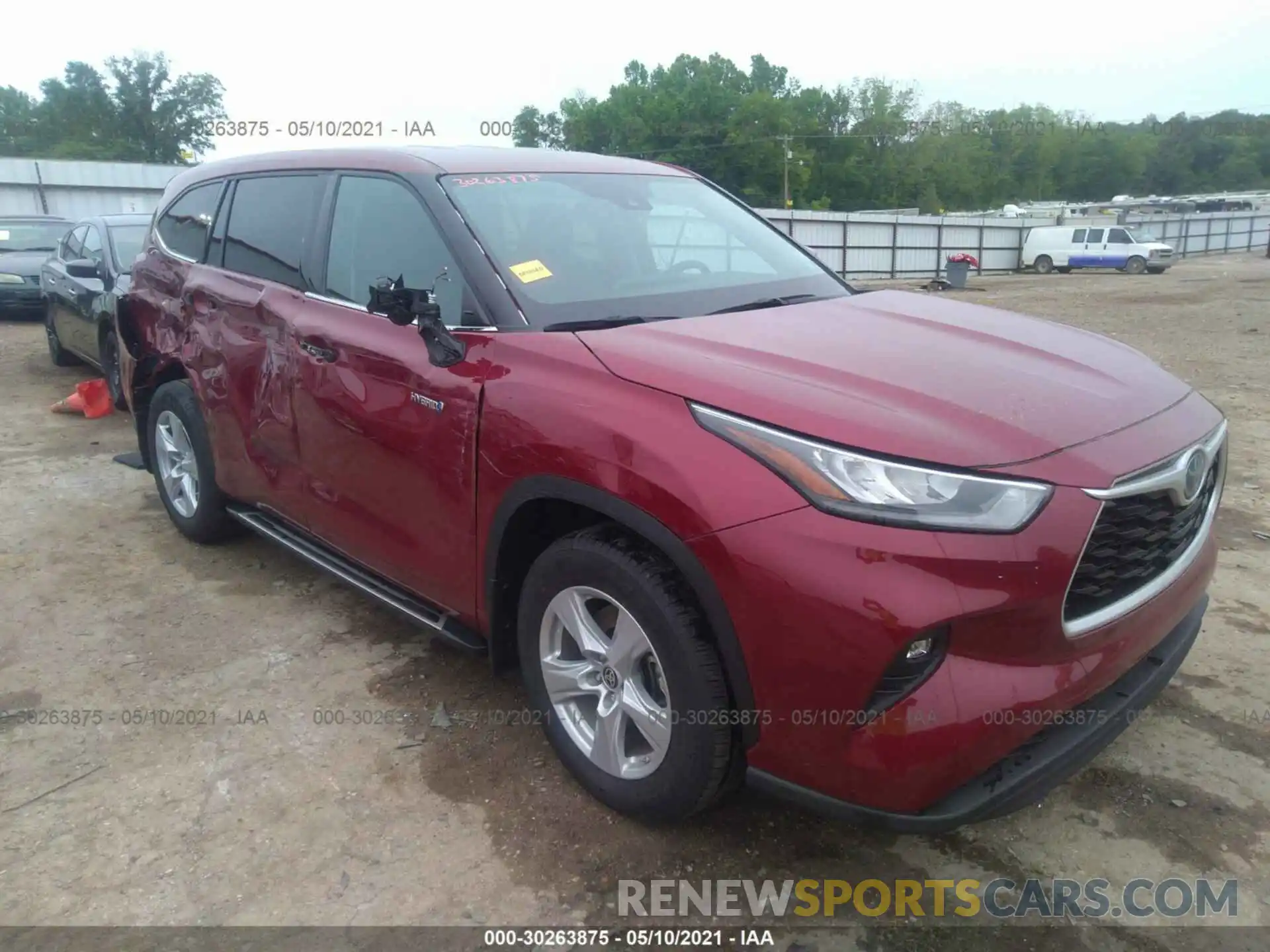 1 Photograph of a damaged car 5TDZARAH4LS500886 TOYOTA HIGHLANDER 2020