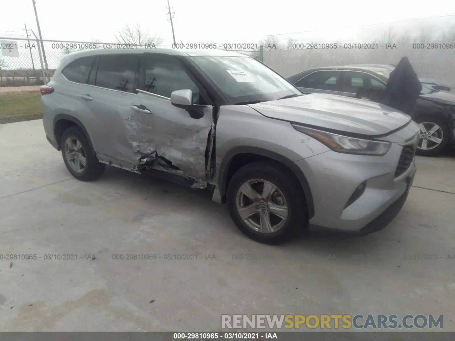 1 Photograph of a damaged car 5TDZARAH5LS000705 TOYOTA HIGHLANDER 2020