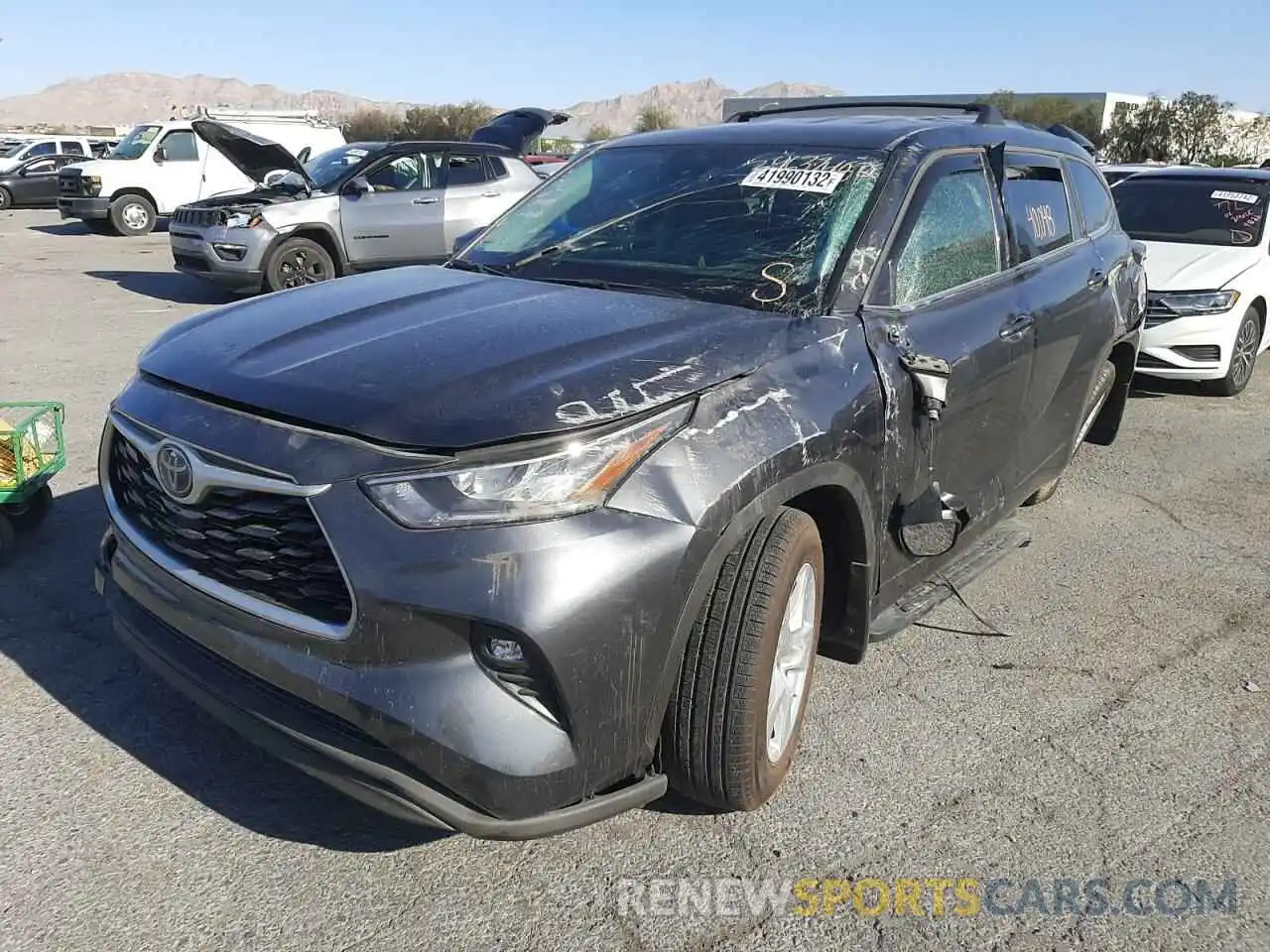 2 Photograph of a damaged car 5TDZARAHXLS503243 TOYOTA HIGHLANDER 2020