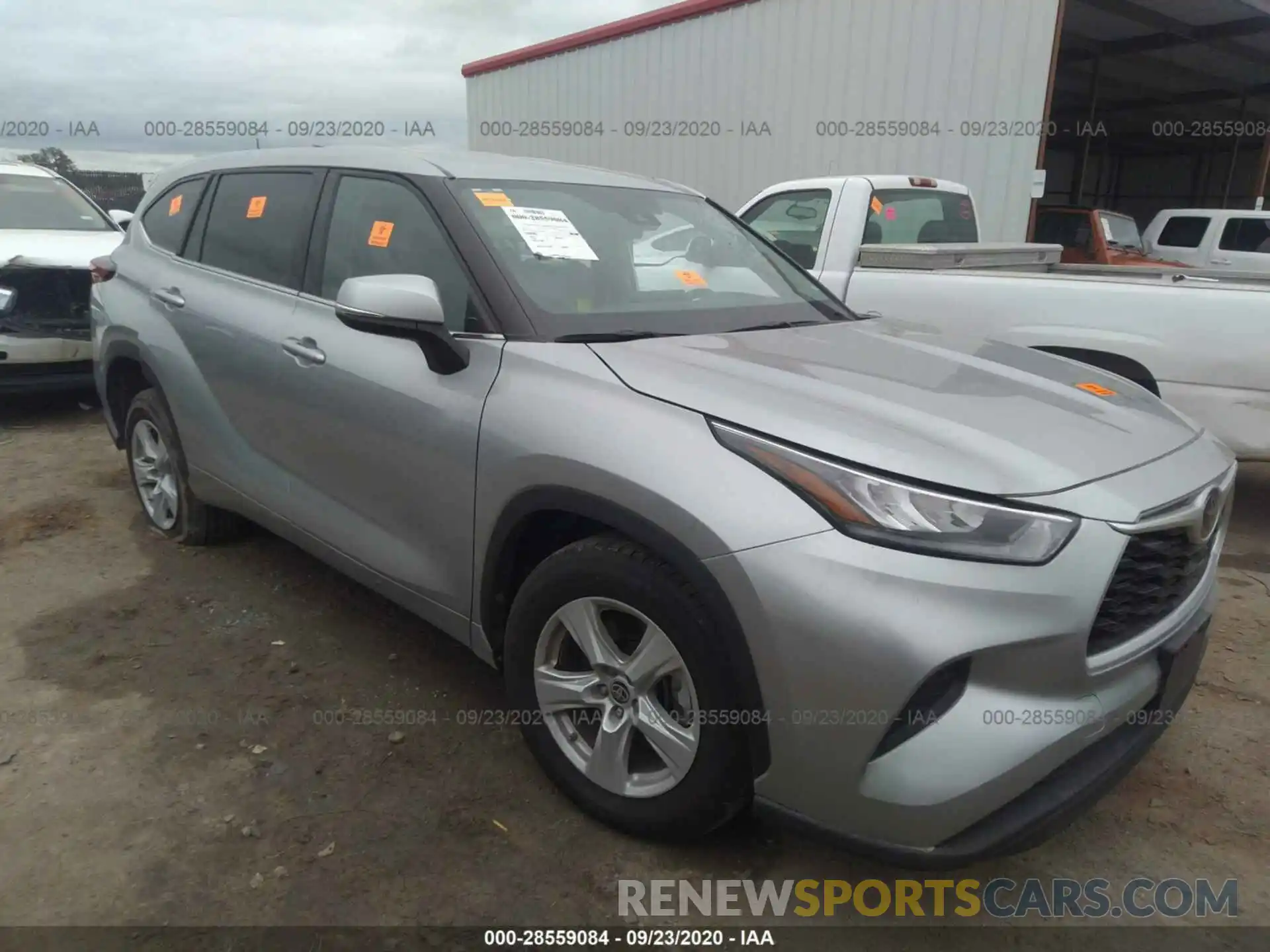 1 Photograph of a damaged car 5TDZZRAH0LS001429 TOYOTA HIGHLANDER 2020