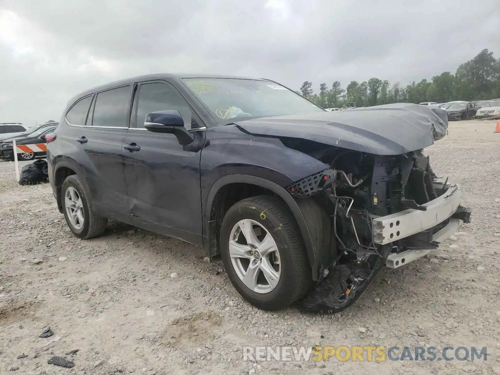 1 Photograph of a damaged car 5TDZZRAH0LS006453 TOYOTA HIGHLANDER 2020