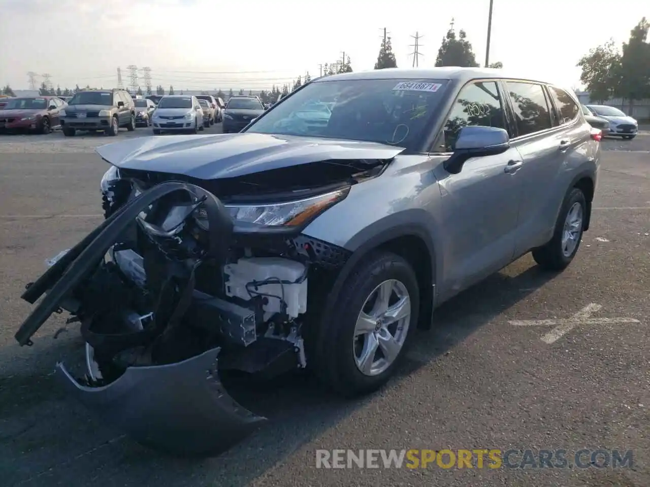 2 Photograph of a damaged car 5TDZZRAH1LS008289 TOYOTA HIGHLANDER 2020