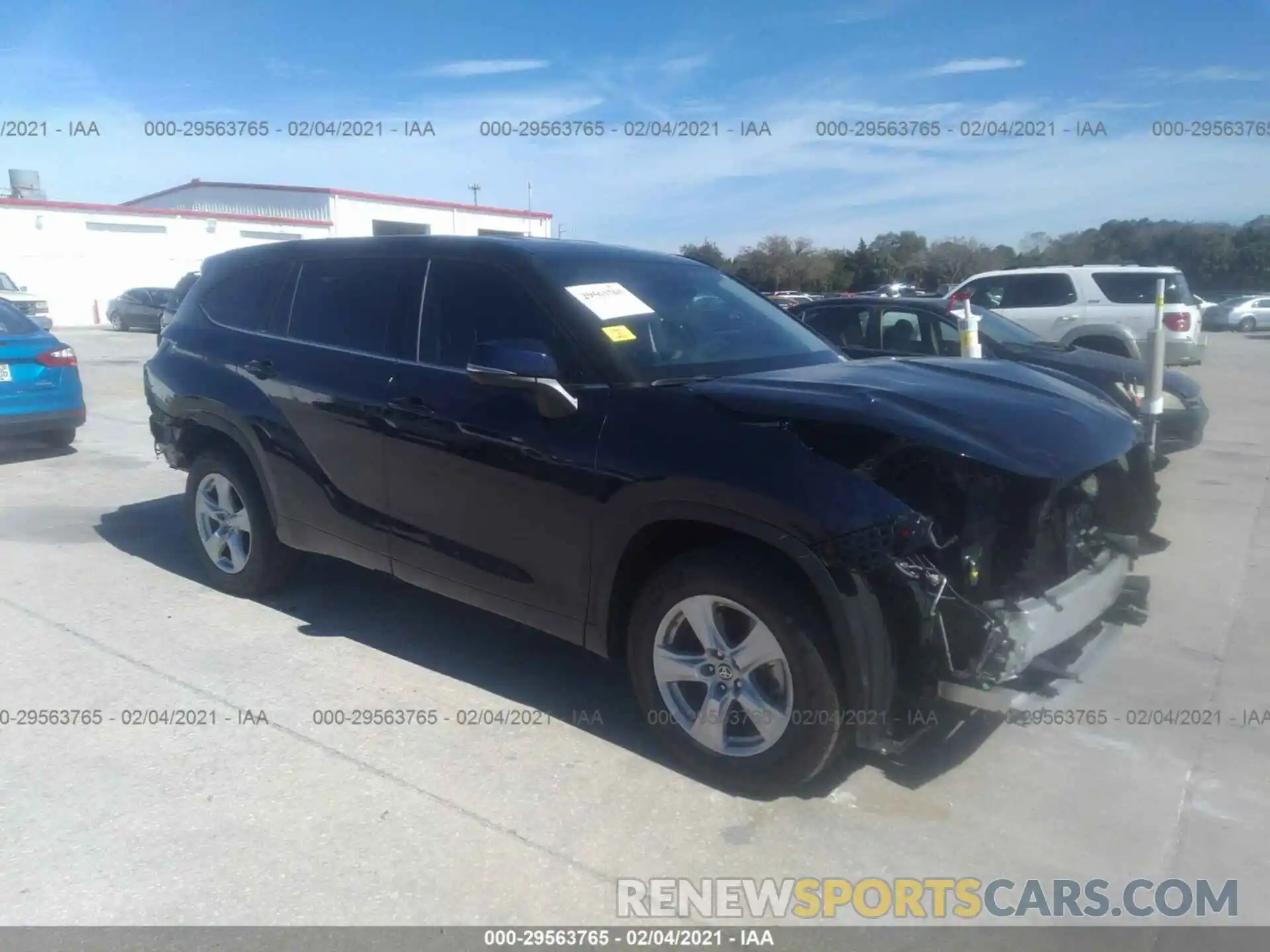 1 Photograph of a damaged car 5TDZZRAH1LS017459 TOYOTA HIGHLANDER 2020