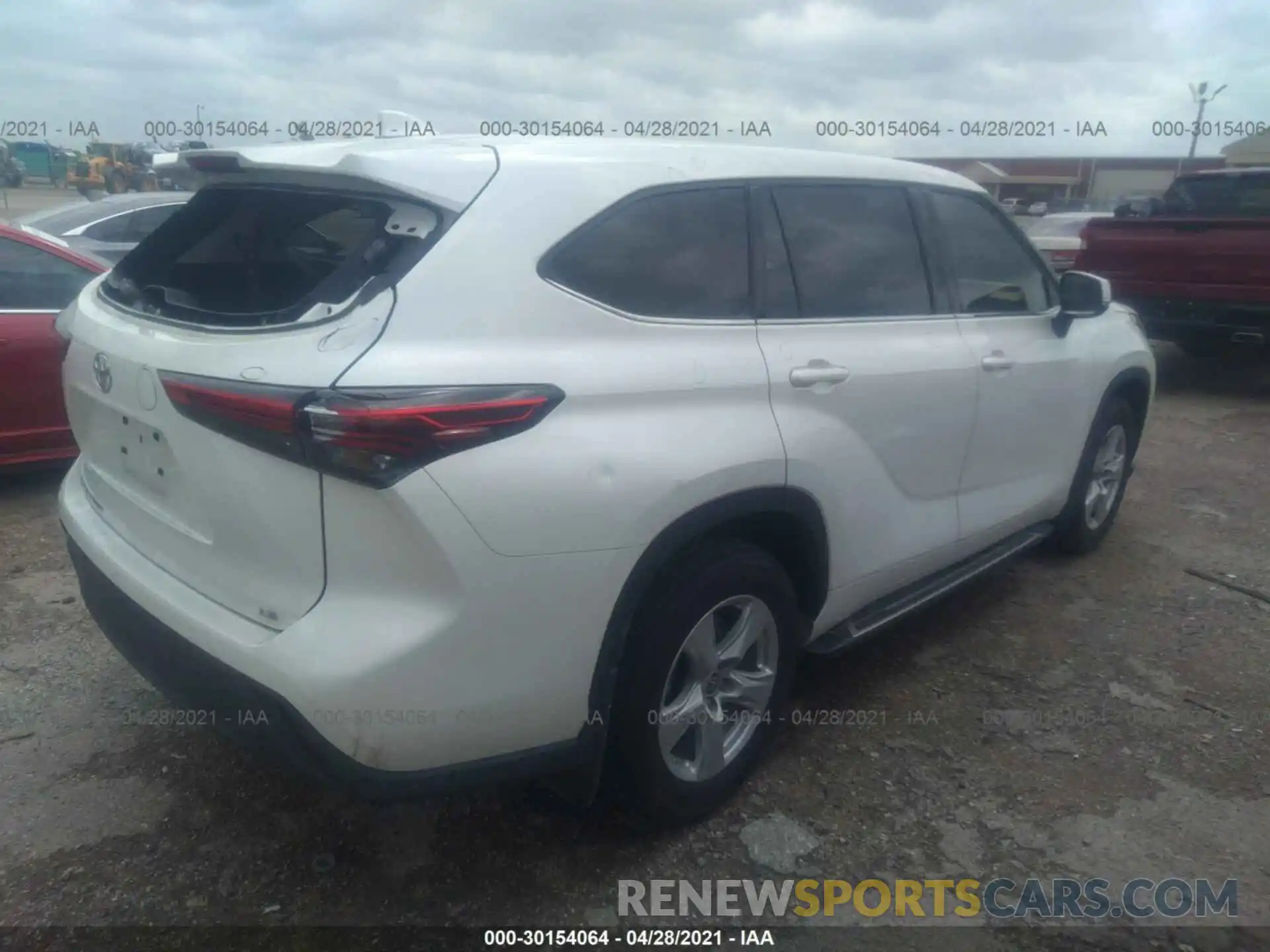 4 Фотография поврежденного автомобиля 5TDZZRAH1LS503544 TOYOTA HIGHLANDER 2020