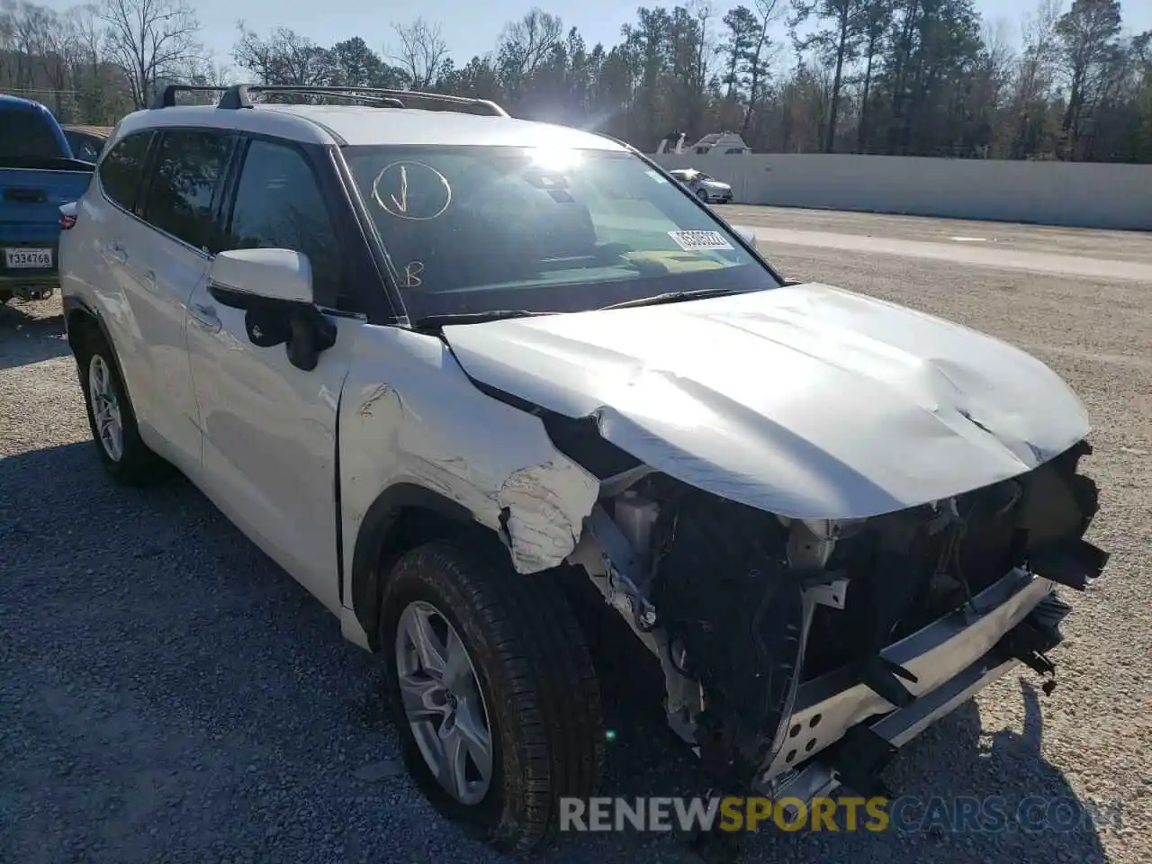 1 Photograph of a damaged car 5TDZZRAH1LS513555 TOYOTA HIGHLANDER 2020