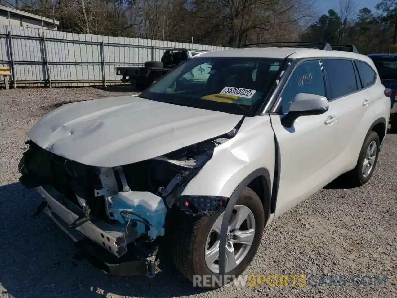 2 Photograph of a damaged car 5TDZZRAH1LS513555 TOYOTA HIGHLANDER 2020