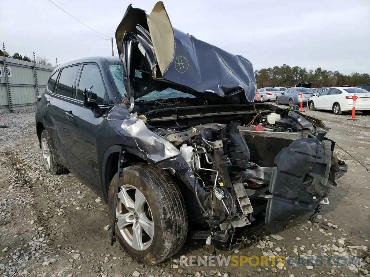 1 Photograph of a damaged car 5TDZZRAH2LS003070 TOYOTA HIGHLANDER 2020