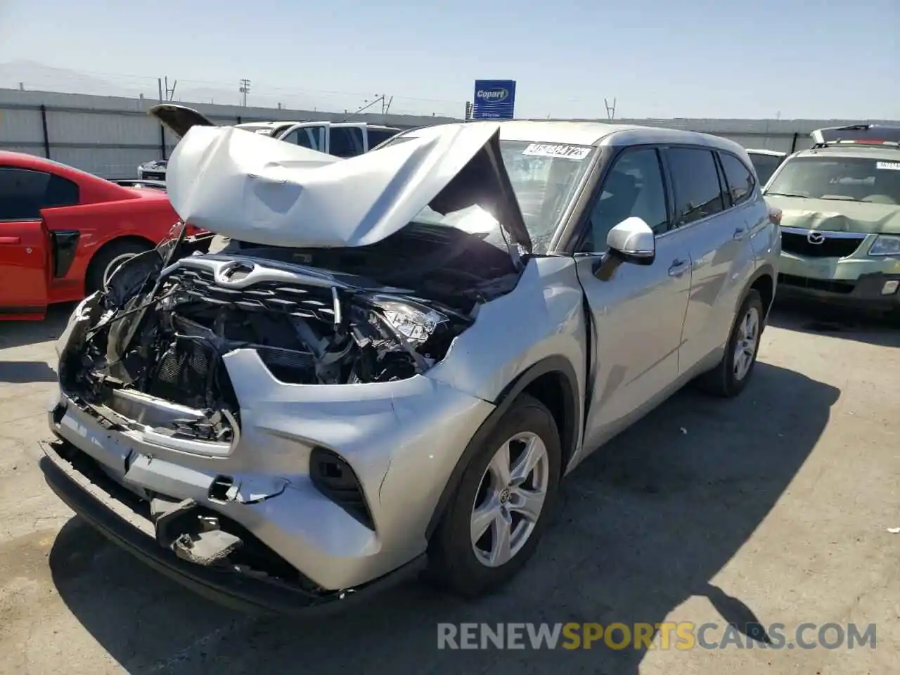 2 Photograph of a damaged car 5TDZZRAH3LS009377 TOYOTA HIGHLANDER 2020